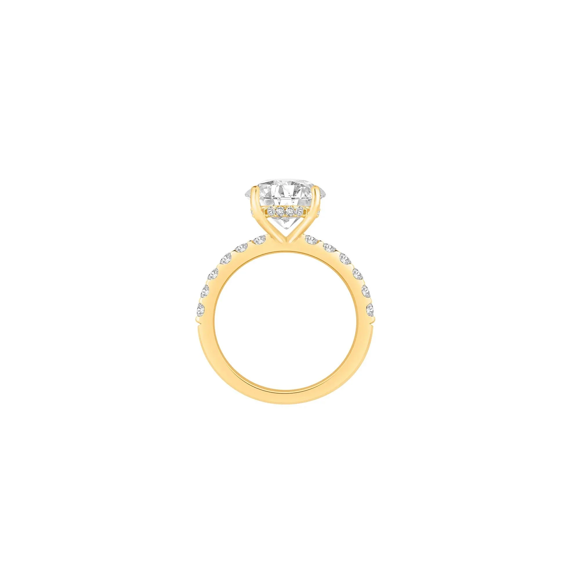 7 3/4 CT. Tw. Lab Grown Diamond Oval Engagement Ring 14K Yellow Gold Size 6.5 - Image 2