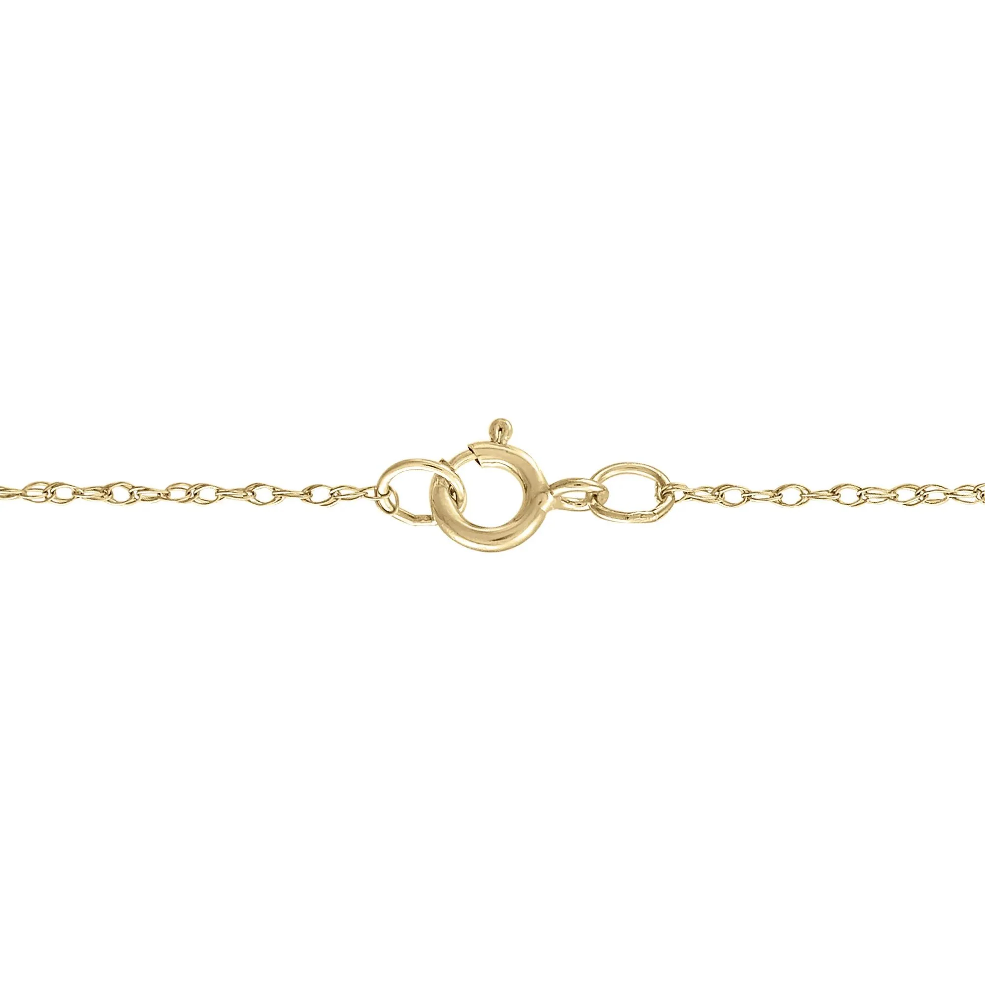Emerald Cross Pendant Necklace 10K Yellow Gold Size 18" - Image 3