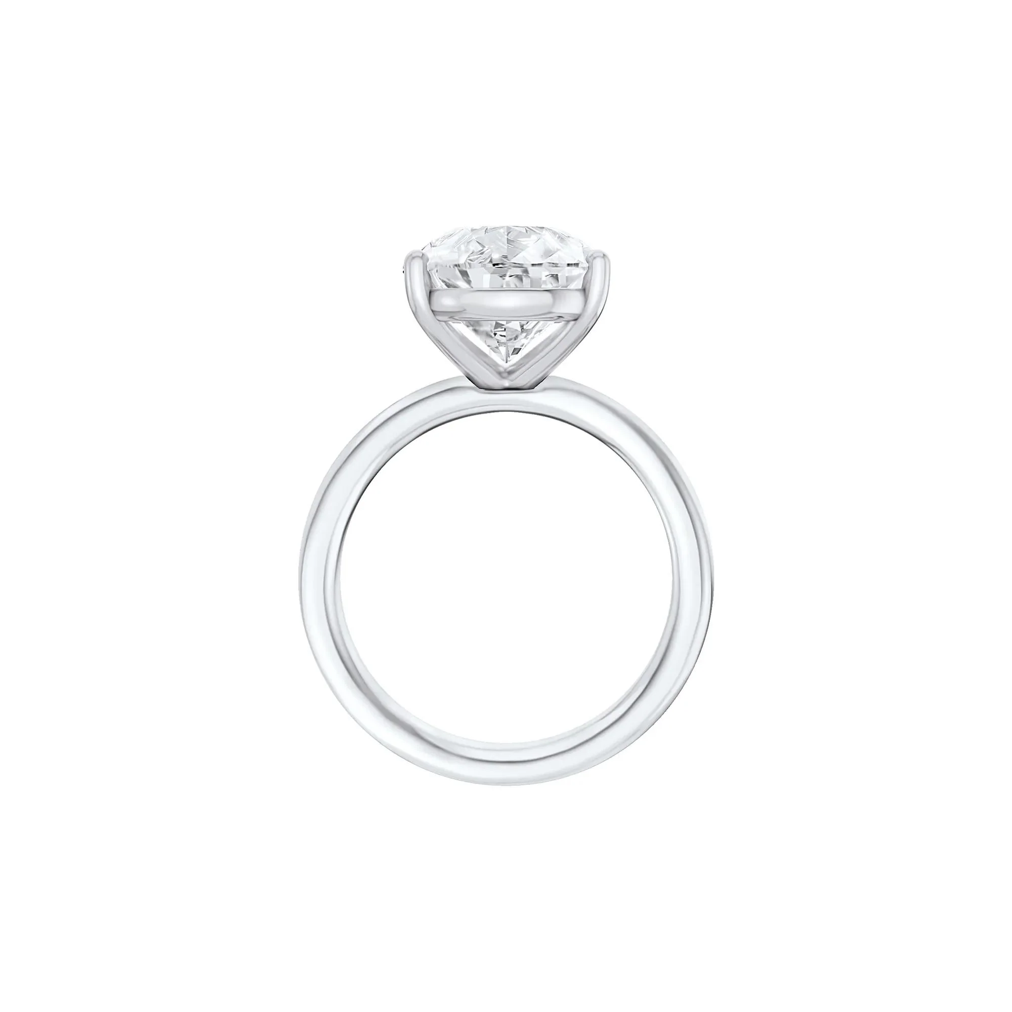 Lab Grown Diamond Pear-Shaped Solitaire Engagement Ring Platinum (6 CT.) White Size 6.5 2mm - Image 2