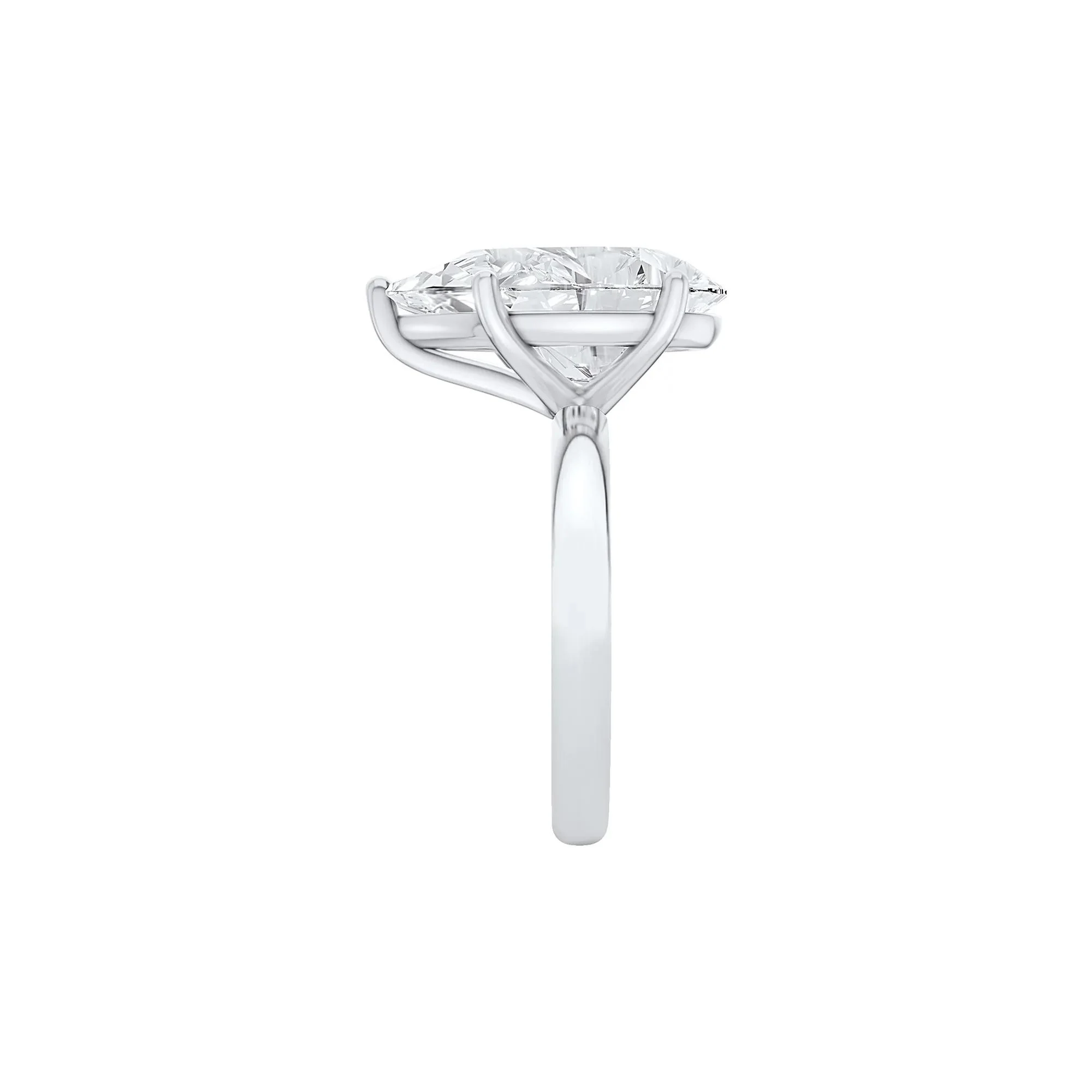 Lab Grown Diamond Pear-Shaped Solitaire Engagement Ring Platinum (6 CT.) White Size 6.5 2mm - Image 3