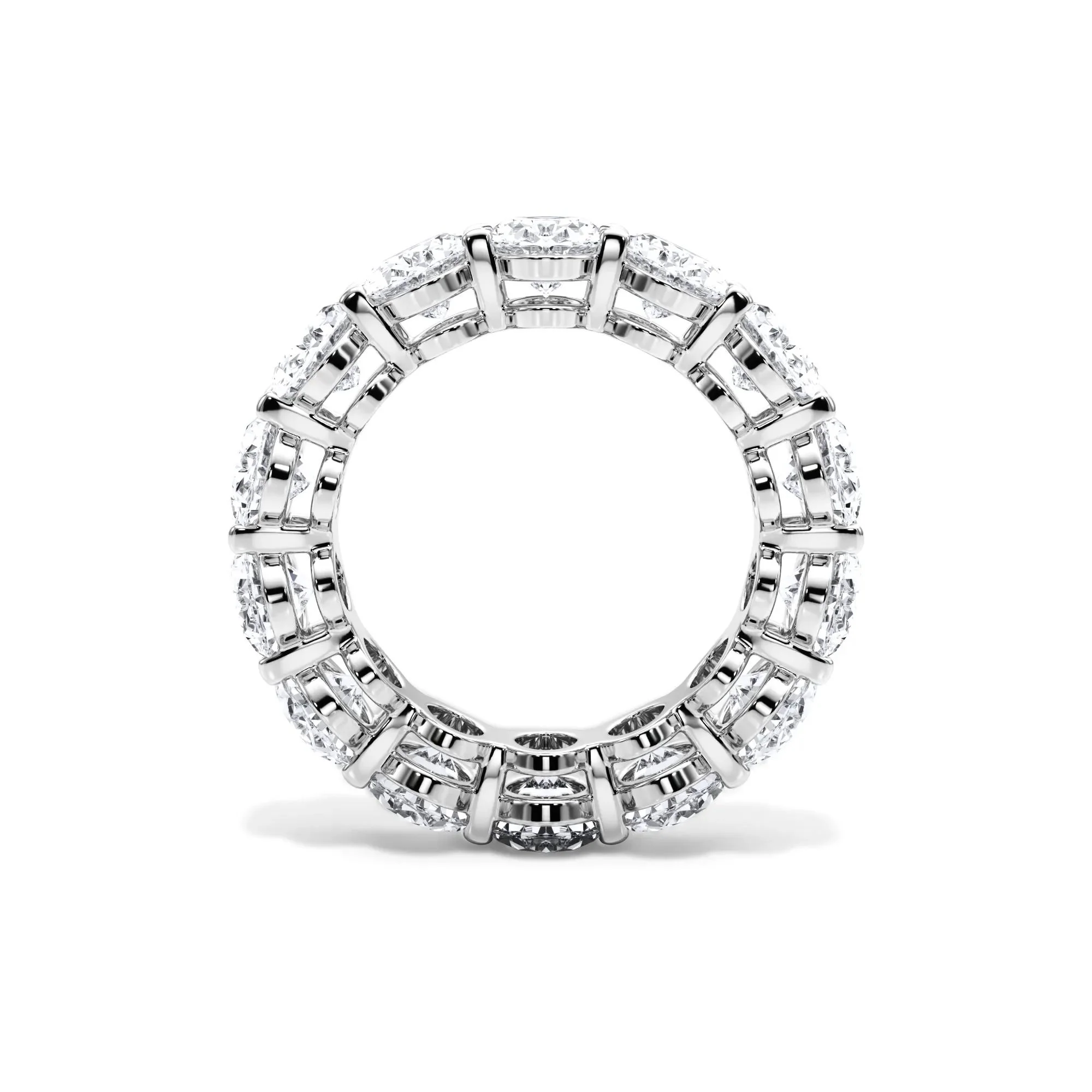 10 1/2 CT. Tw. Lab Grown Diamond Oval Eternity Band Ring Platinum White Size 8 3mm - Image 2