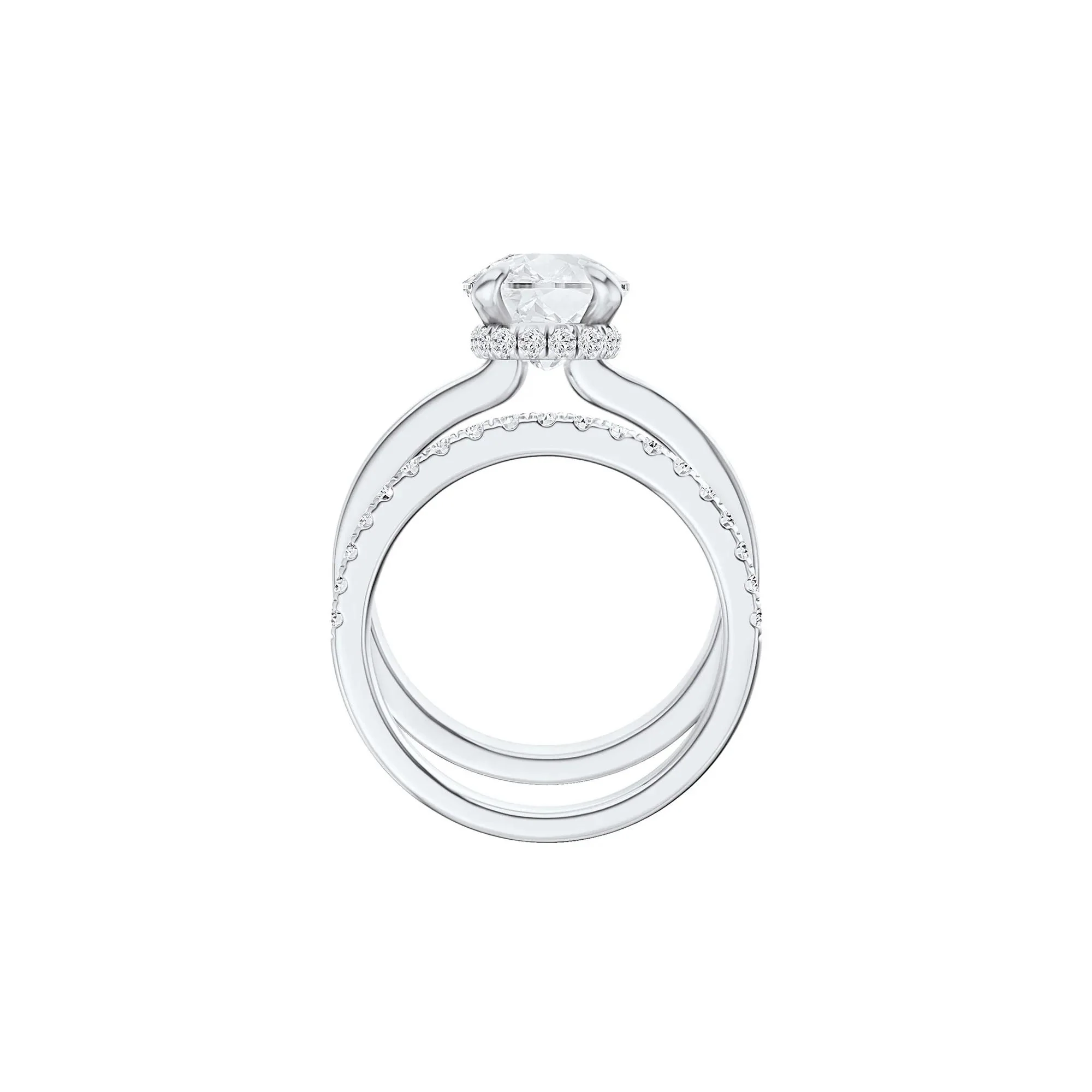 4 CT. Tw. Lab Grown Diamond Elongated Cushion-Cut Engagement Ring 14K White Gold Size 7.5 3mm - Image 2