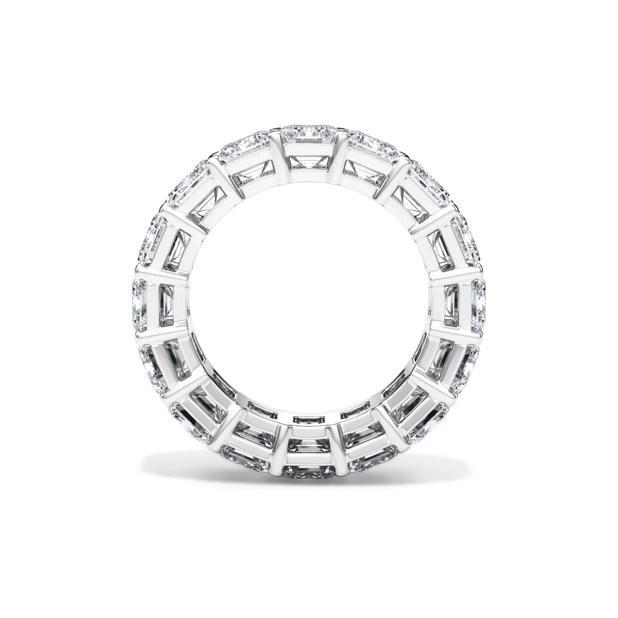 Lab Grown Diamond Emerald-Cut Eternity Band Ring White Size 8.5 3mm - Image 2