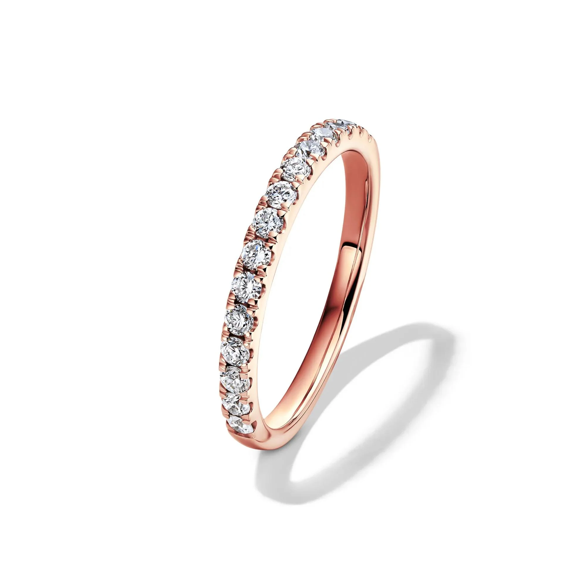 5 CT. Tw. Lab Grown Diamond Radiant-Cut Bridal Set 14K Rose Gold Ring Round Brilliant Cut Size 7 2mm - Image 4