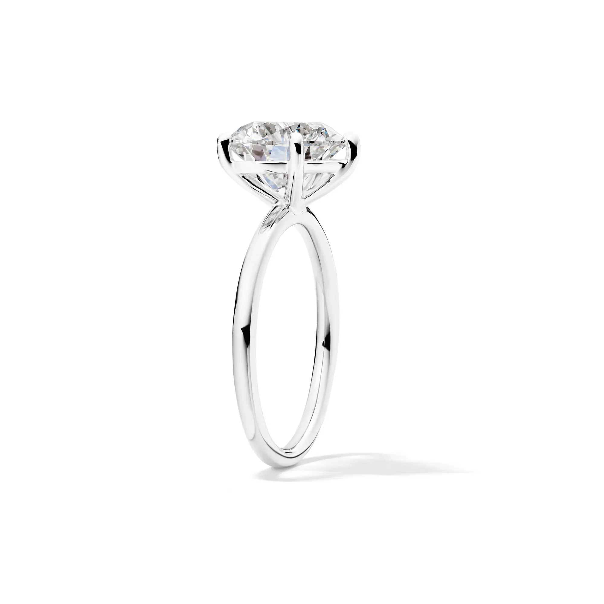 Lab Grown Diamond Heart-Shaped Solitaire Ring Platinum (3 CT.) White Size 10.5 2mm - Image 3