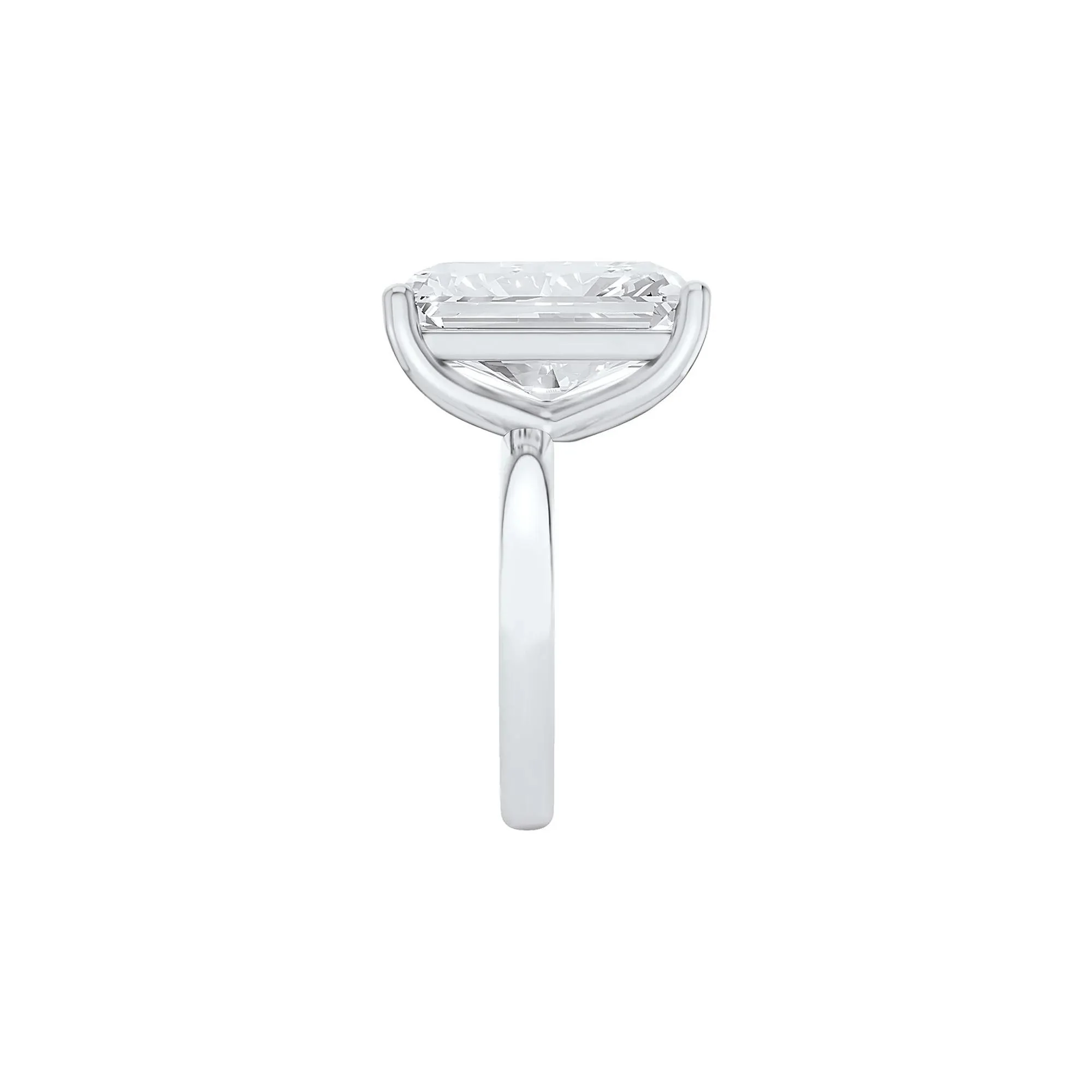 Lab Grown Diamond Radiant-Cut Solitaire Ring Platinum (10 CT.) White Size 7 2mm - Image 3