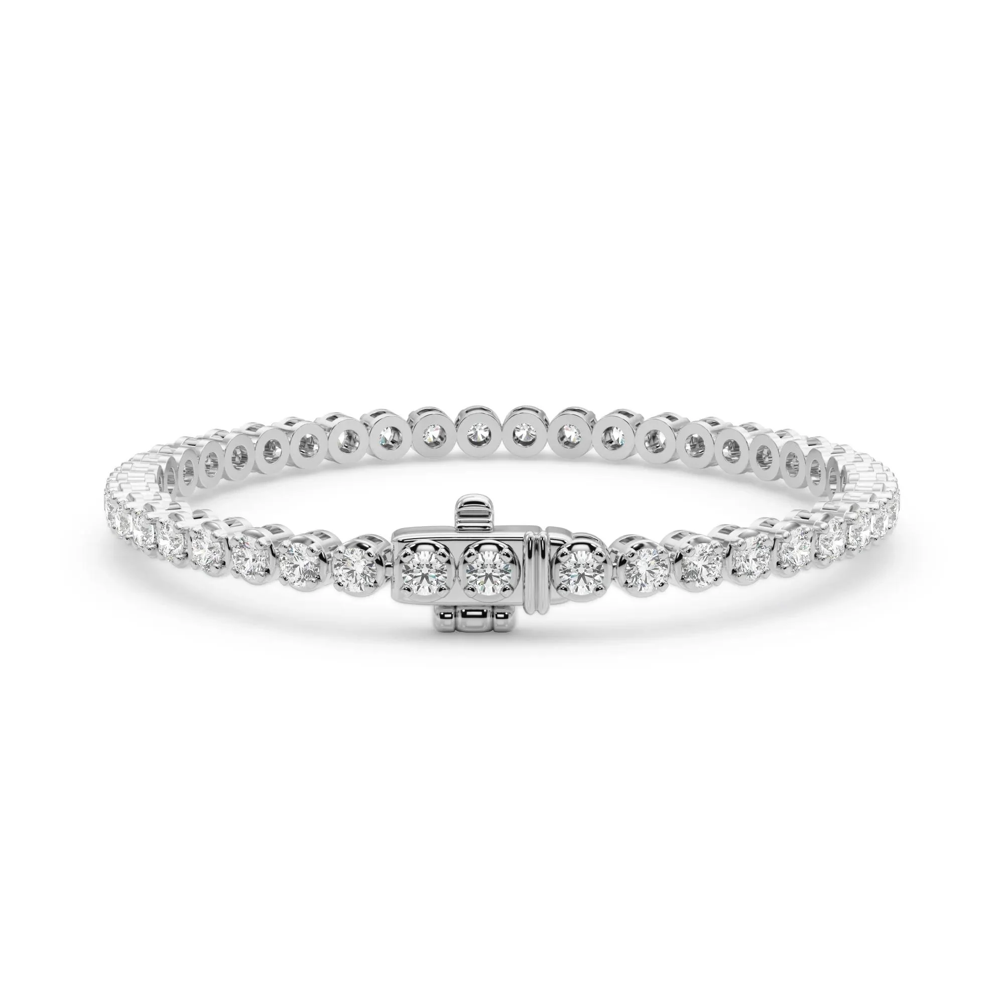 6 3/8 CT. Tw. Diamond Round Tennis Bracelet 10K White Gold Size 7.5" - Image 2