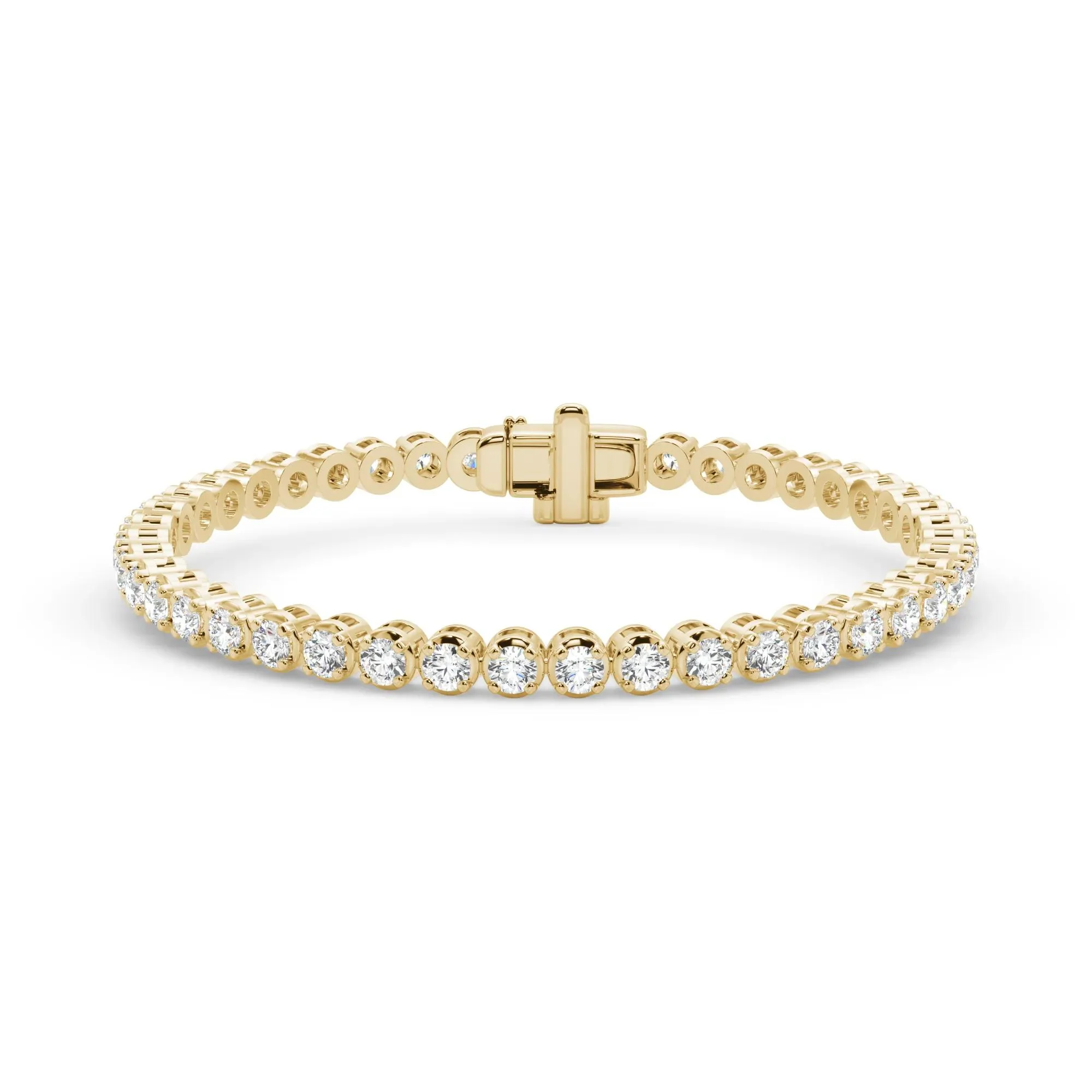 10 CT. Tw. Diamond Tennis Bracelet 10K Yellow Gold Size 8"