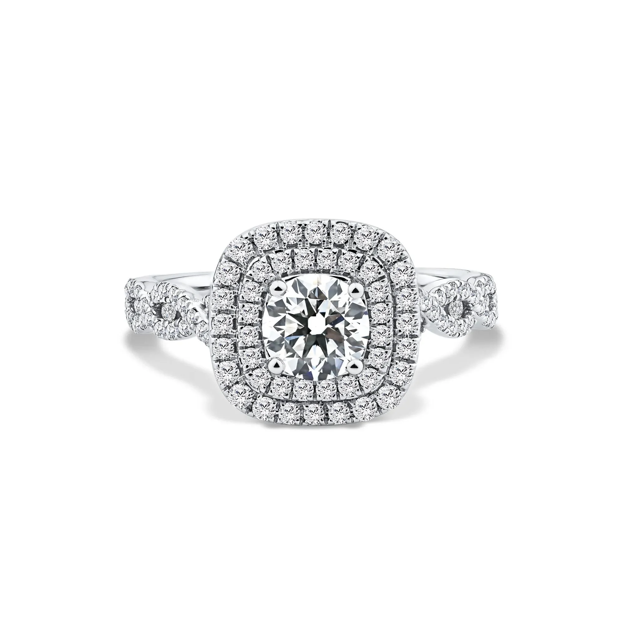 1/5 CT. Tw. Lab Grown Diamond Engagement Ring 10K White Gold Size 6.5