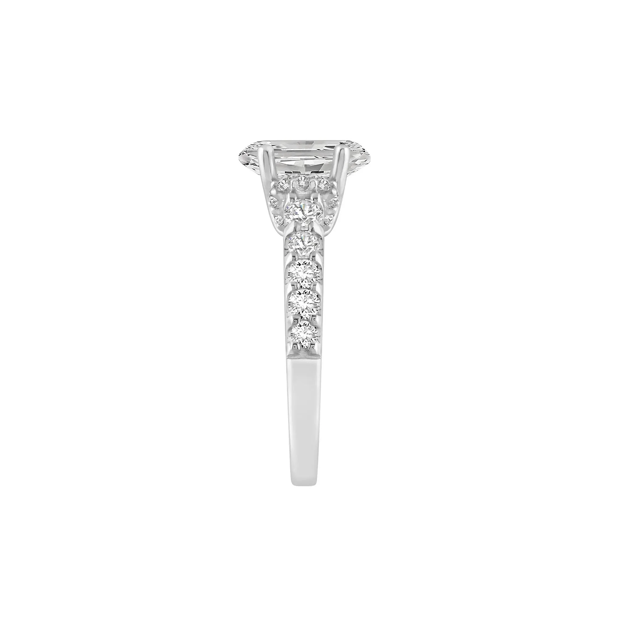 2 3/4 CT. Tw. Lab Grown Diamond Engagement Ring 14K White Gold Round Brilliant Cut Size 8 10mm - Image 3