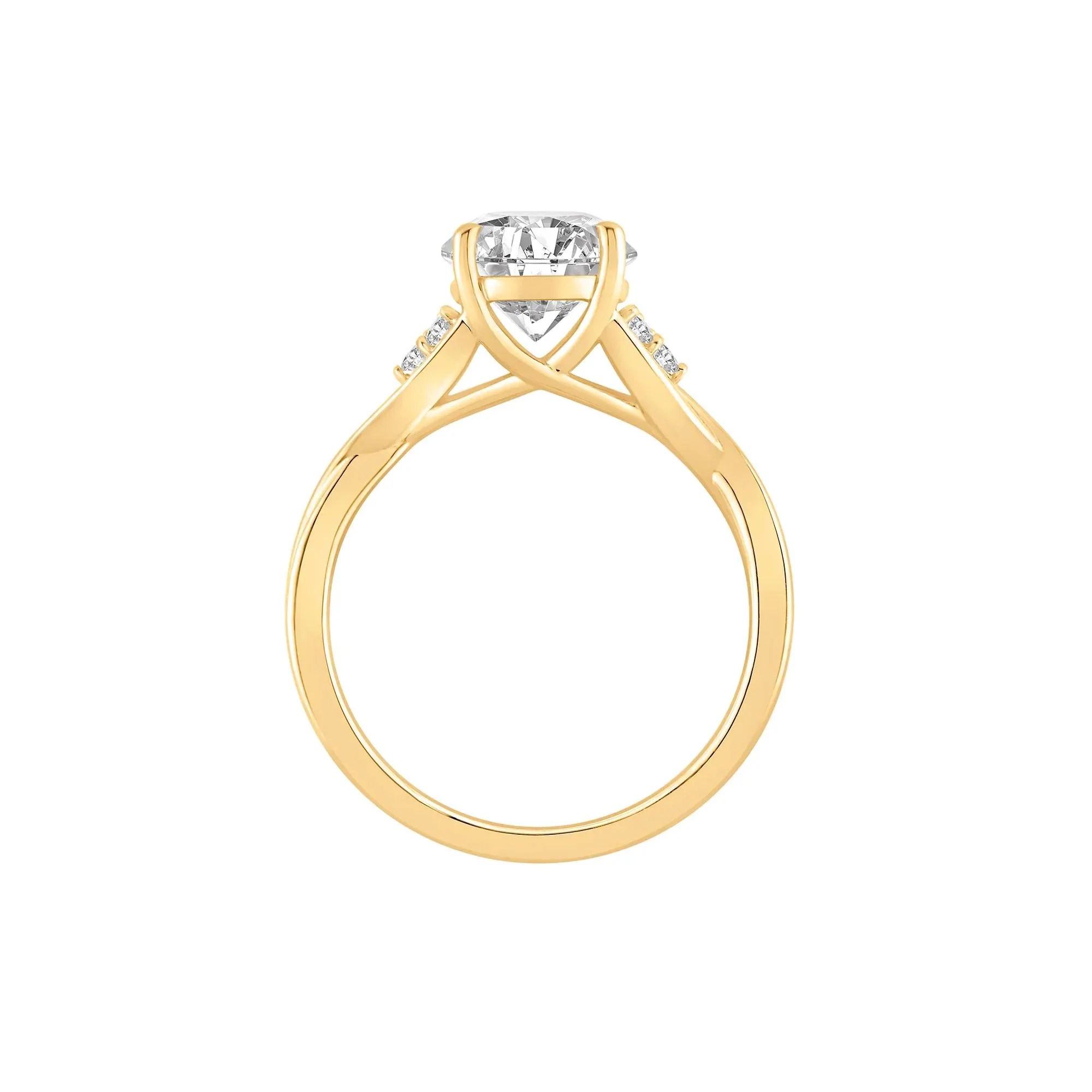 2 CT. Tw. Lab Grown Diamond Round Engagement Ring 14K Yellow Gold Round Brilliant Cut Size 8.5 8mm - Image 2