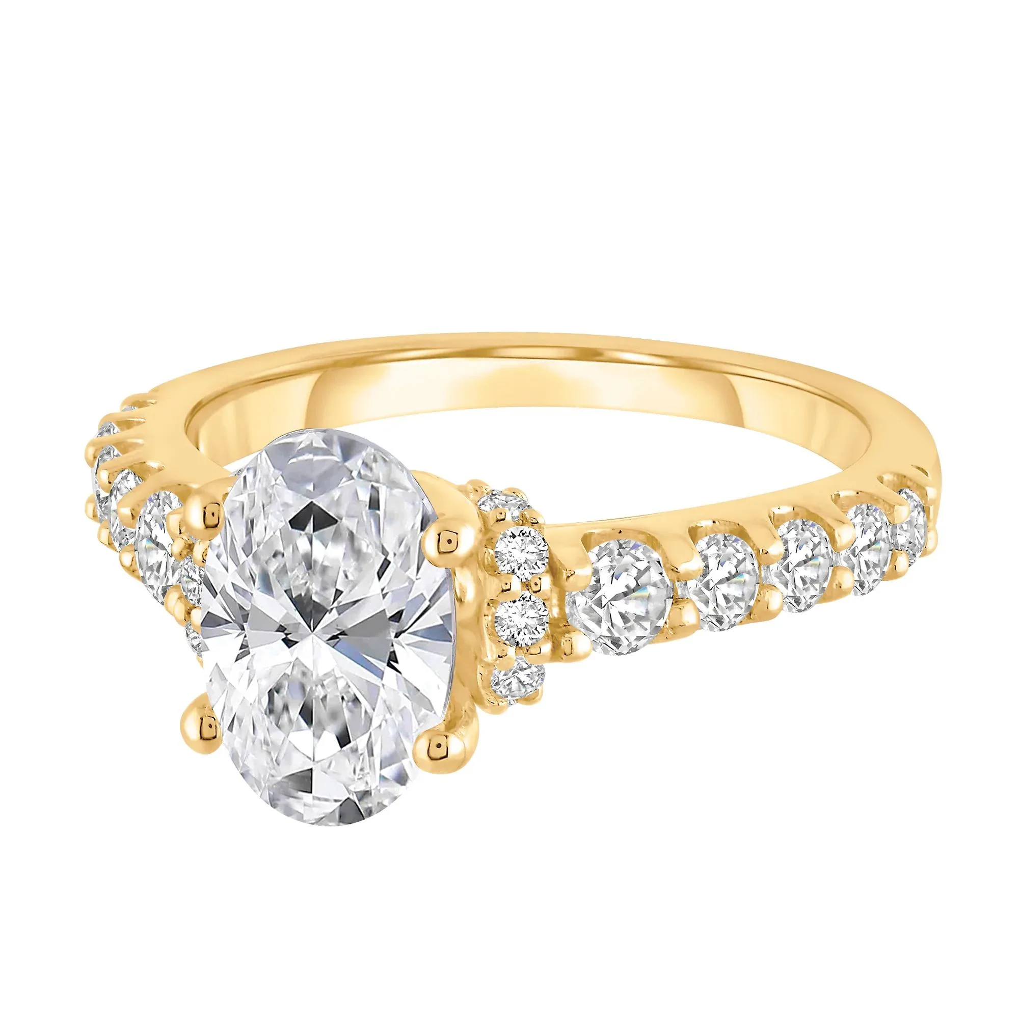 2 3/4 CT. Tw. Lab Grown Diamond Engagement Ring 14K Yellow Gold Round Brilliant Cut Size 6.5 10mm - Image 4