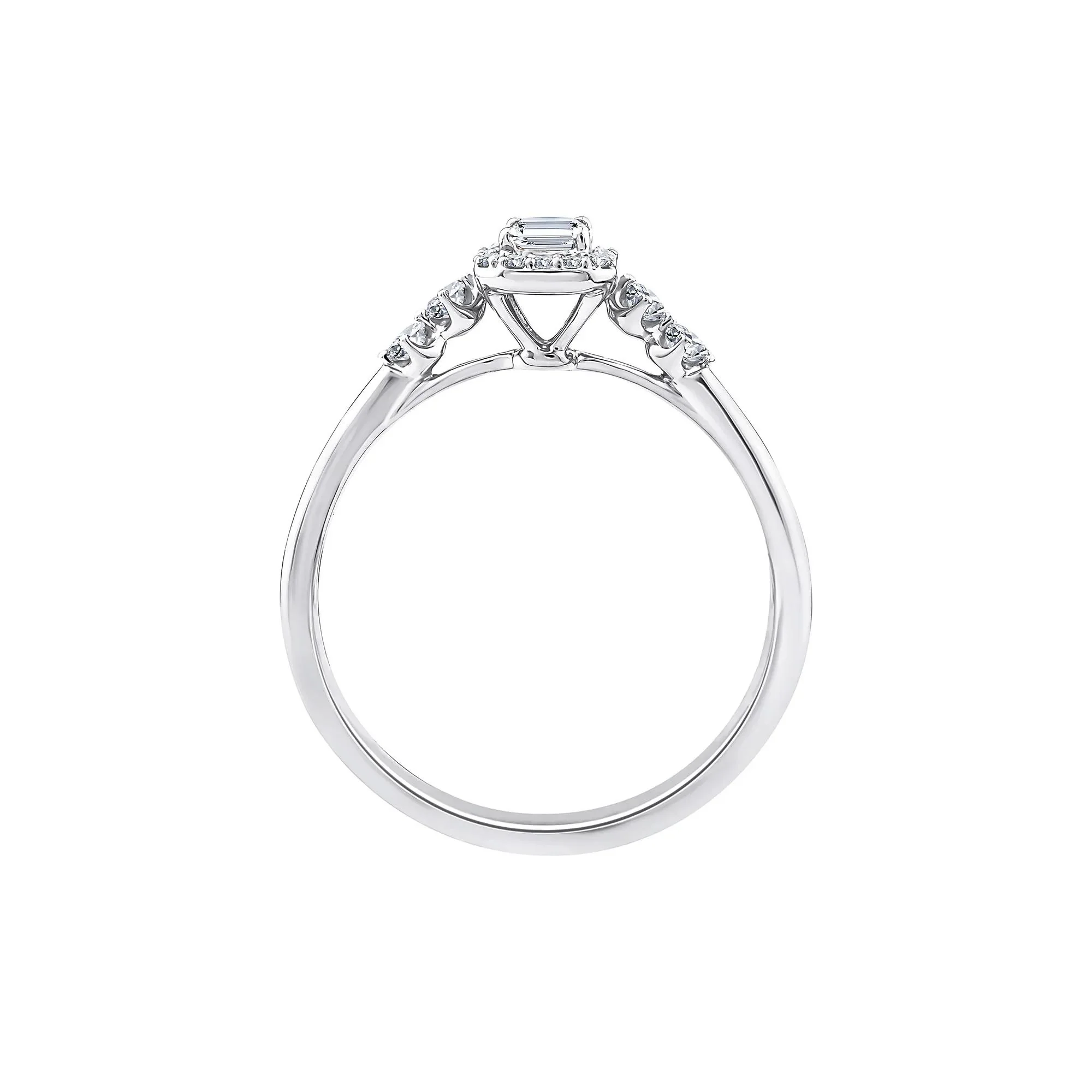 1/2 CT. Tw. Lab Grown Diamond Promise Ring 10K White Gold Size 9.5 1.5mm - Image 2