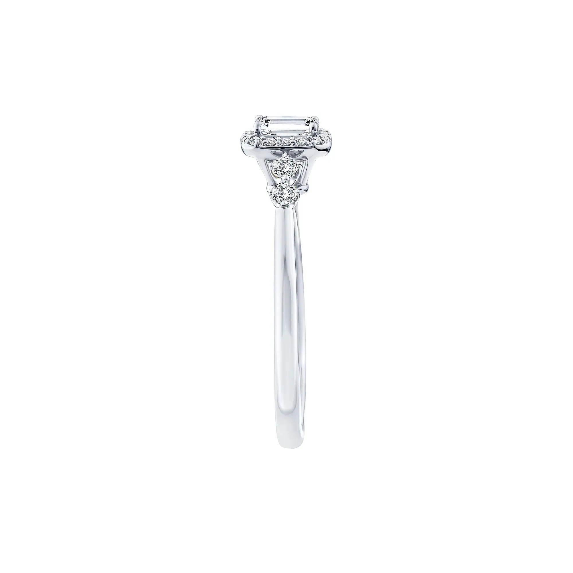 1/2 CT. Tw. Lab Grown Diamond Promise Ring 10K White Gold Size 9.5 1.5mm - Image 3
