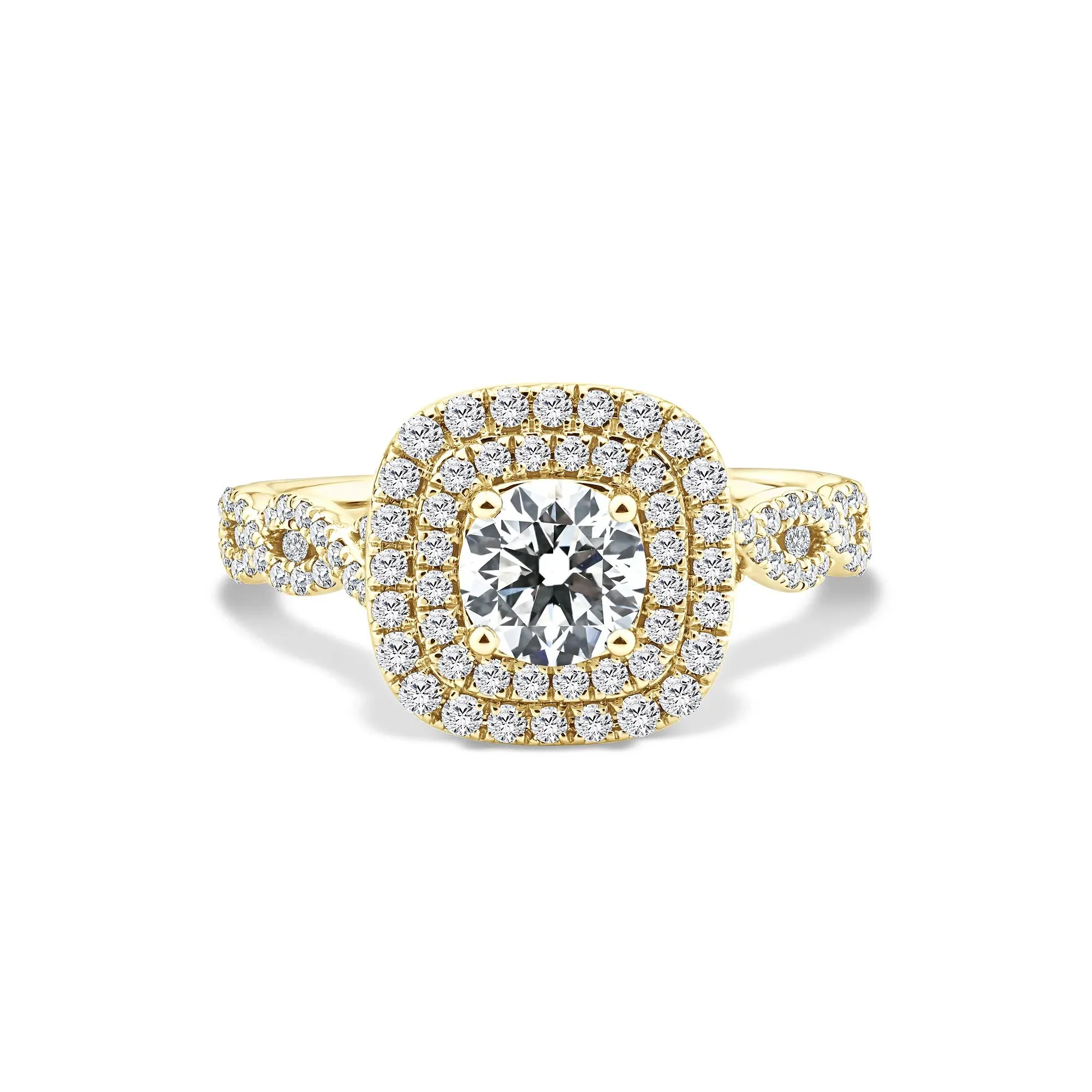 1/5 CT. Tw. Lab Grown Diamond Engagement Ring 10K Yellow Gold Size 7