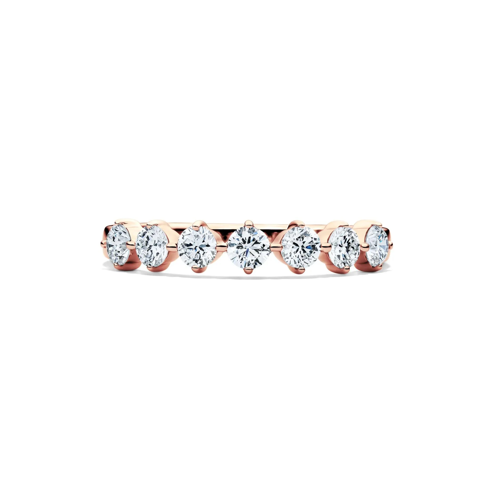 3/4 CT. Tw. Lab Grown Diamond Anniversary Band Ring 10K Rose Gold Size 6 2mm