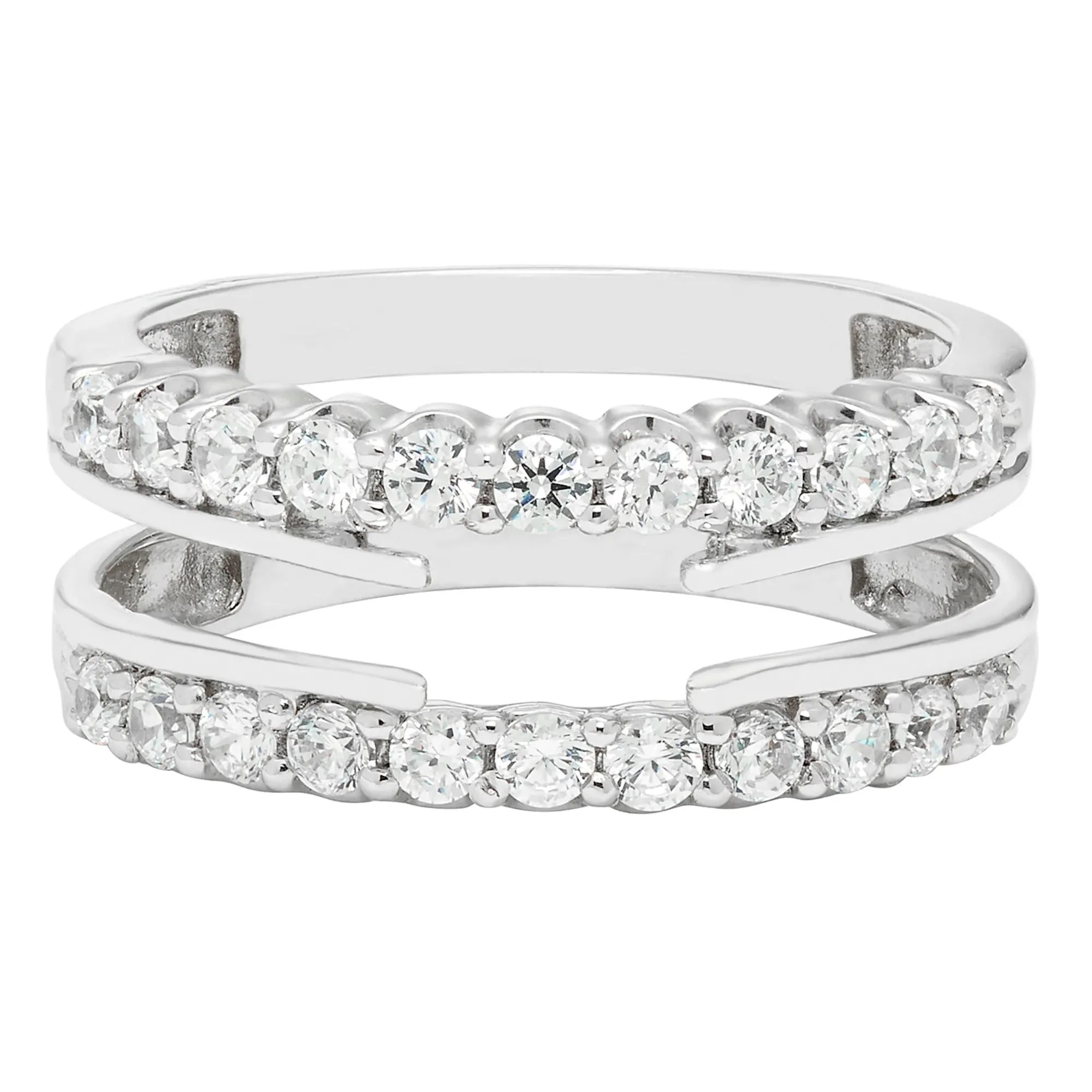 3/4 CT. Tw. Diamond Ring Insert 14K White Gold Round Brilliant Cut Size 8.5