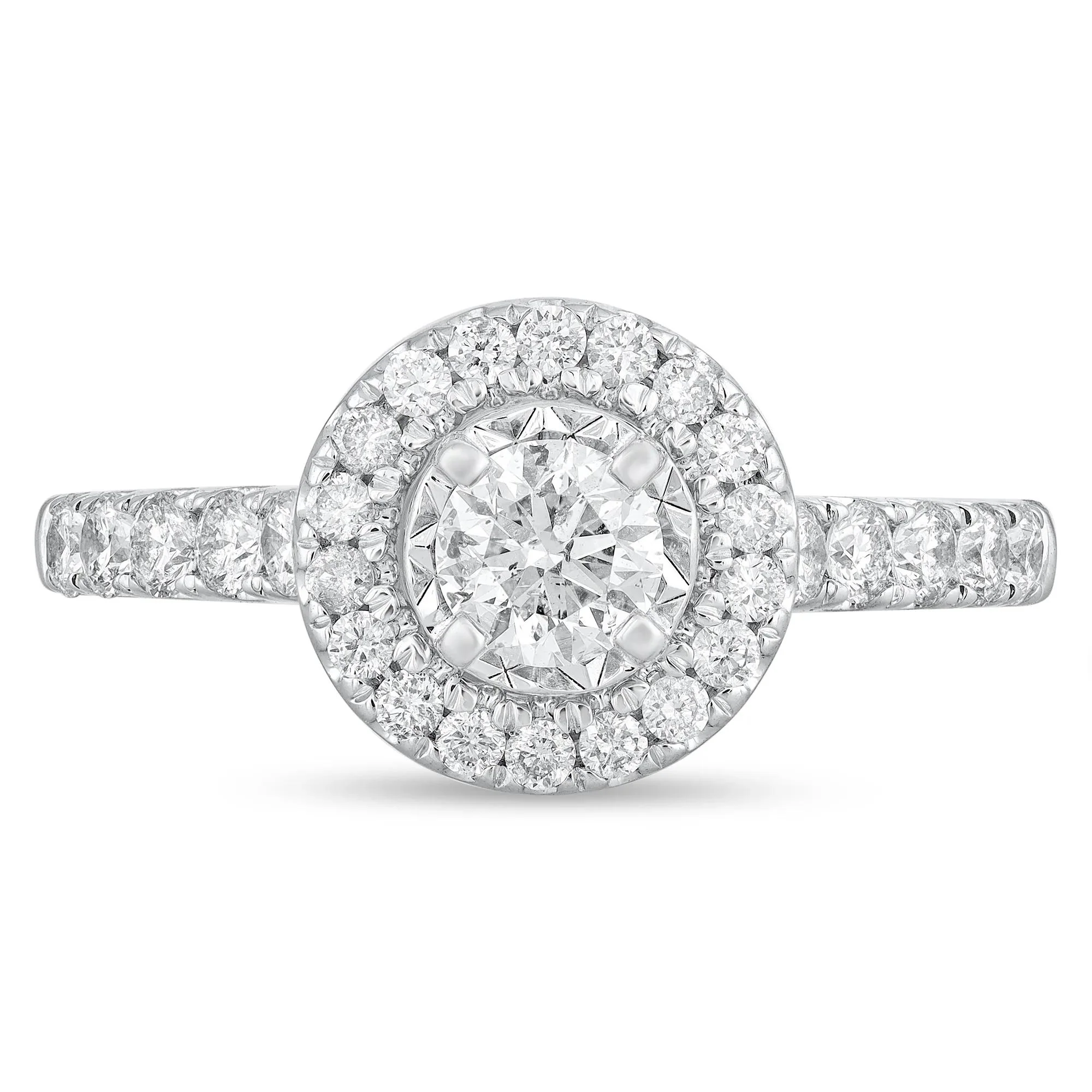 1 CT. Tw. Diamond Engagement Ring 14K White Gold Size 8