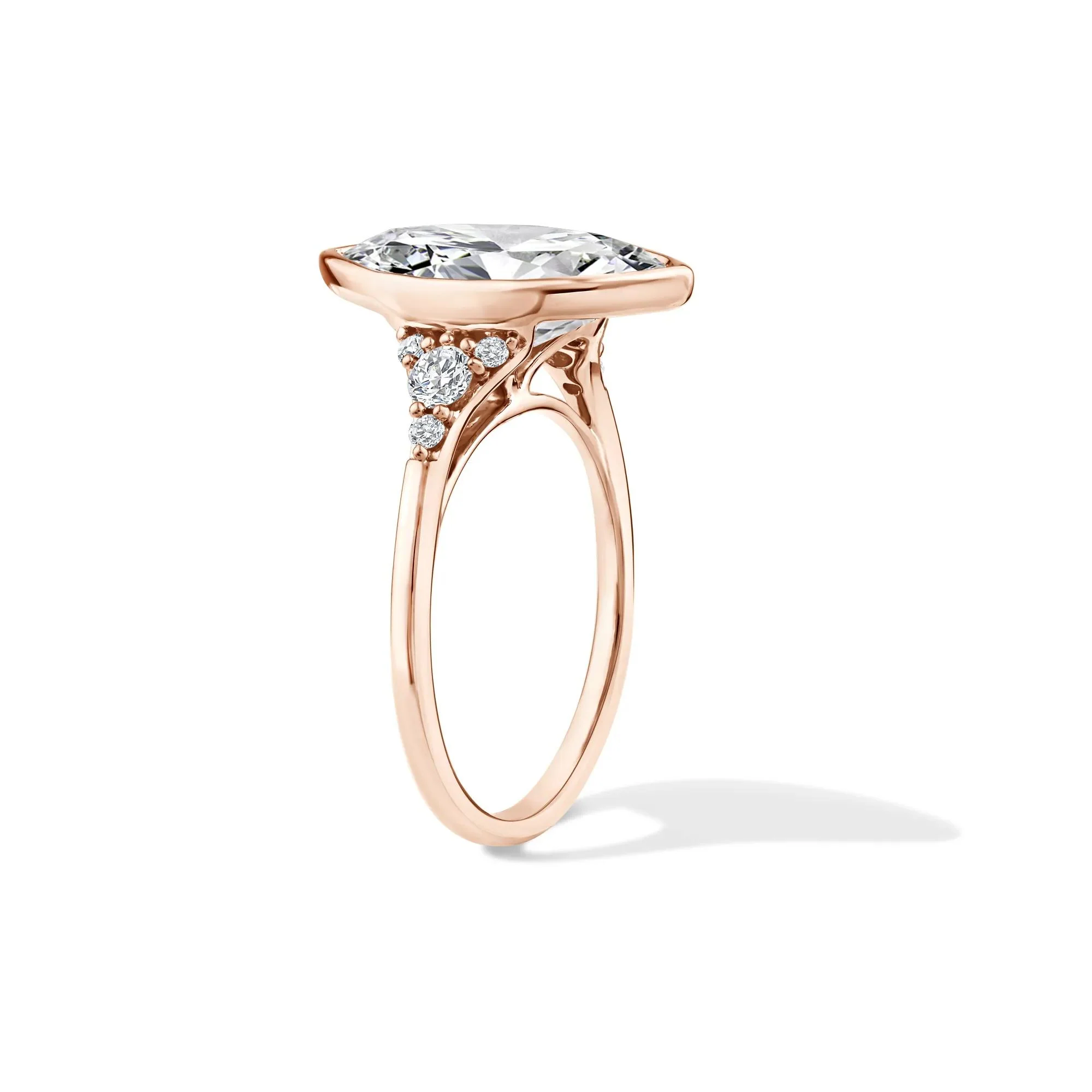 4 1/4 CT. Tw. Lab Grown Diamond Marquise-Cut Engagement Ring 14K Rose Gold Size 7.5 - Image 3