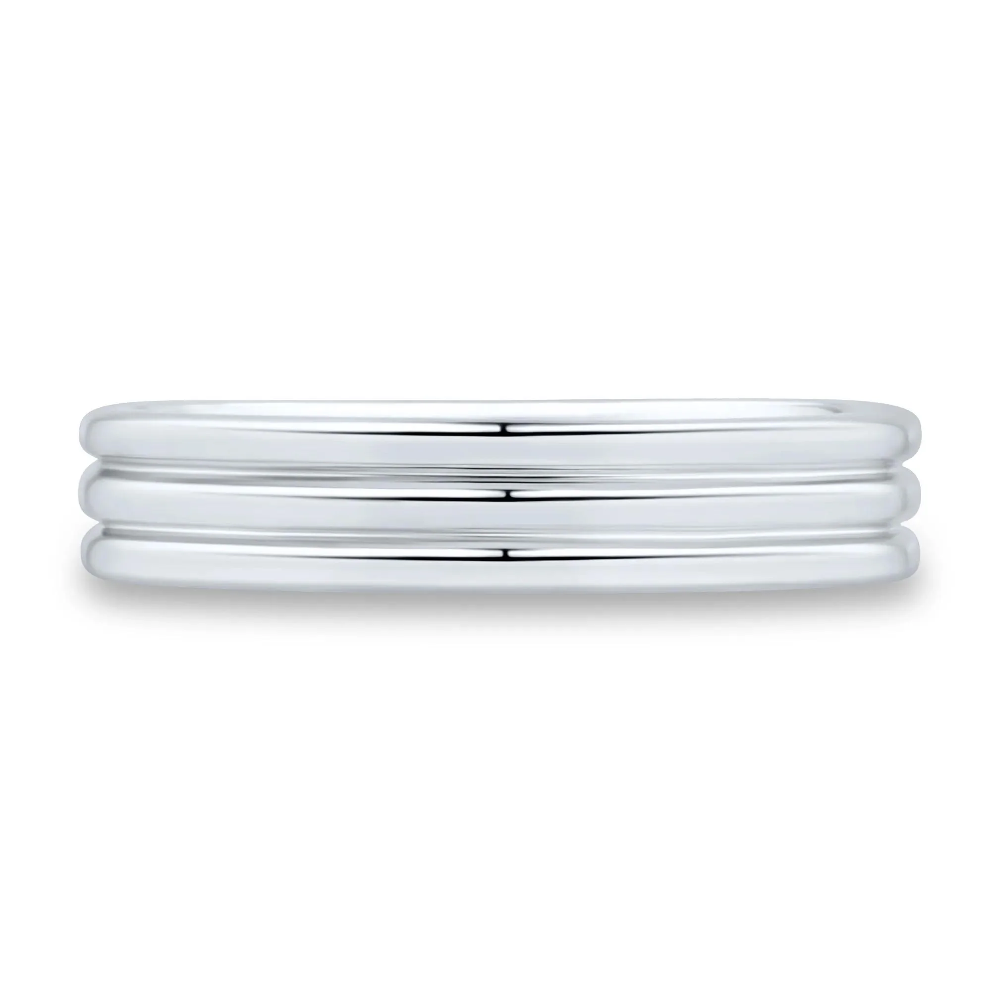 Polished Textured Wedding Band Ring 10K White Gold Size 9