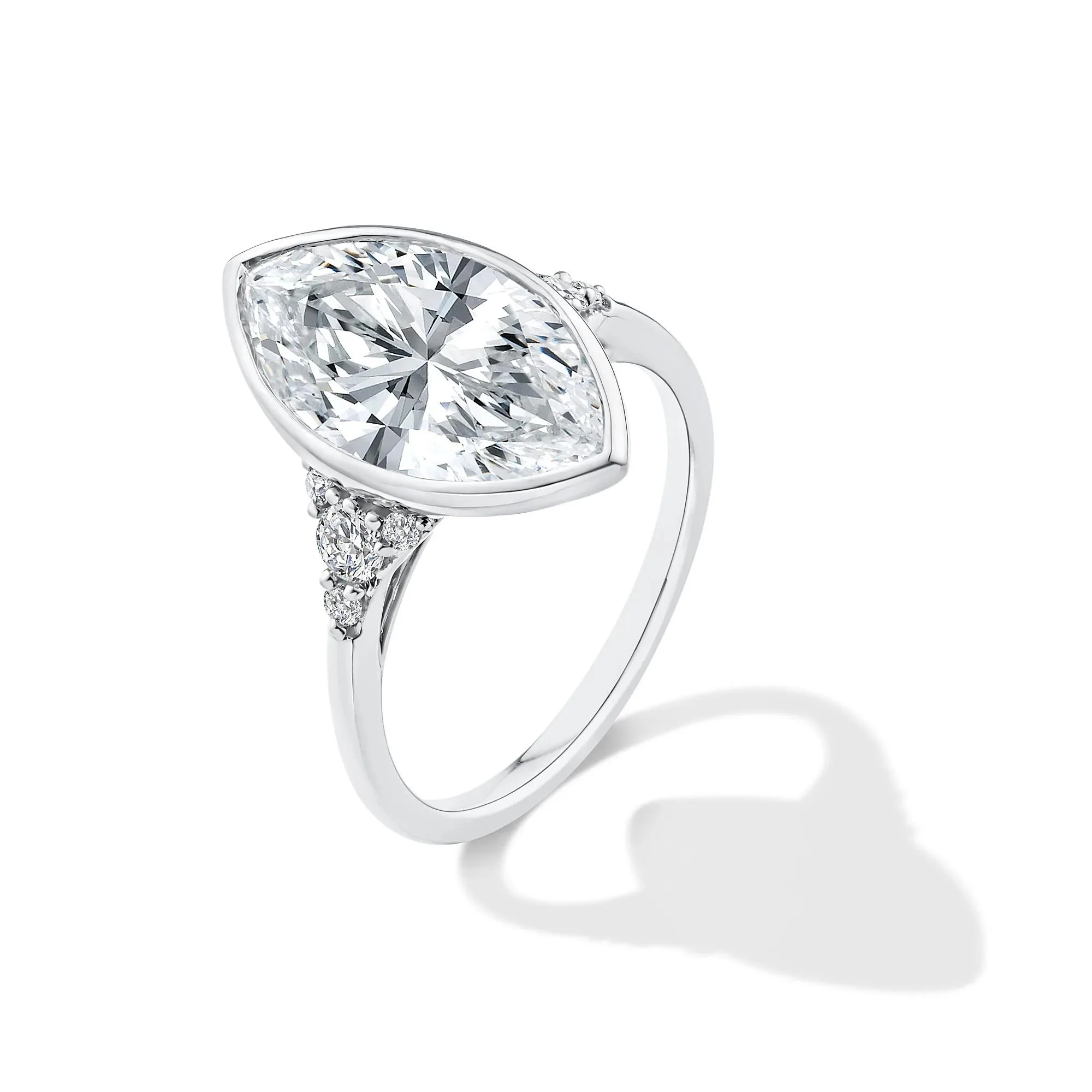 4 1/4 CT. Tw. Lab Grown Diamond Marquise-Cut Engagement Ring 14K White Gold Size 6.5 - Image 4