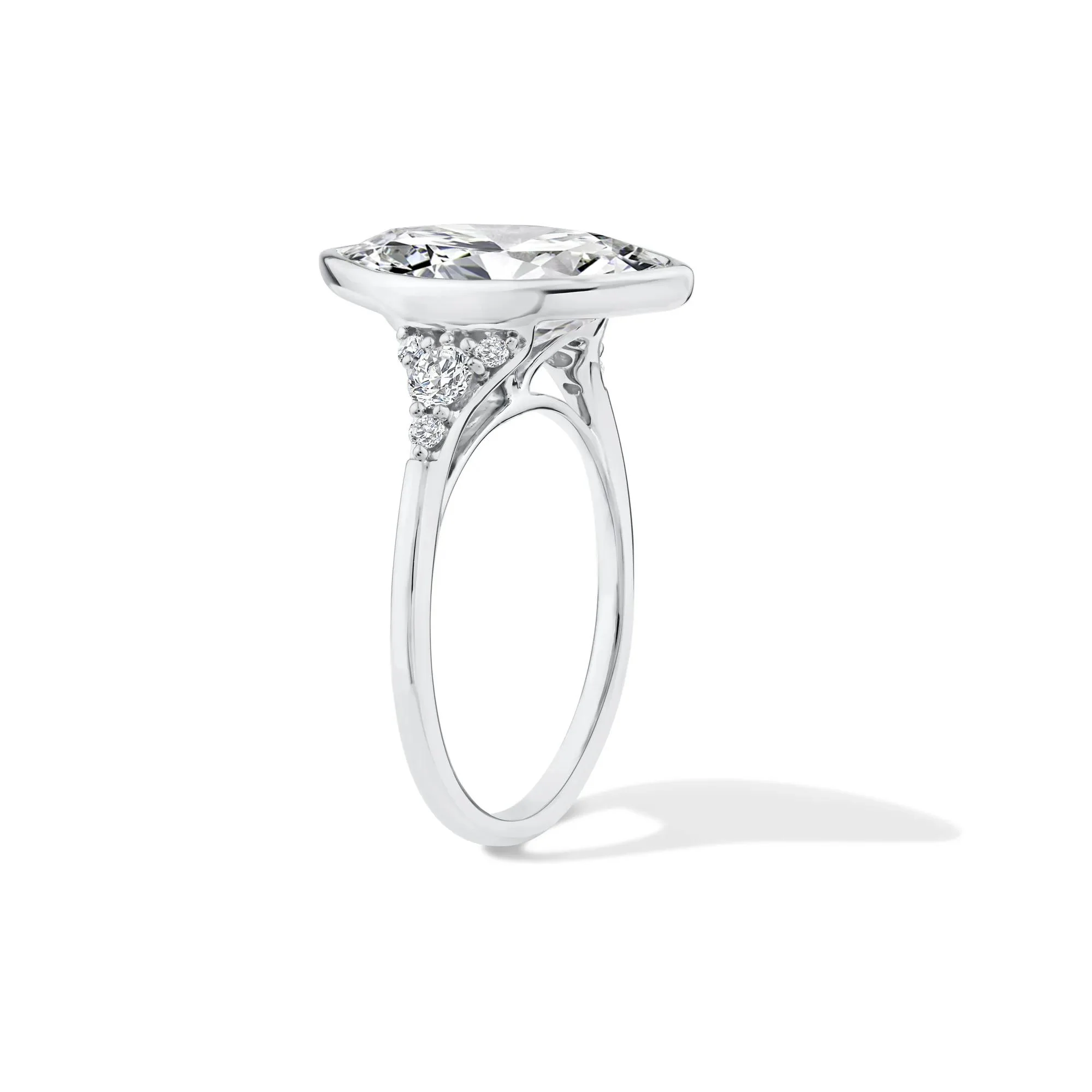 4 1/4 CT. Tw. Lab Grown Diamond Marquise-Cut Engagement Ring 14K White Gold Size 7 - Image 3