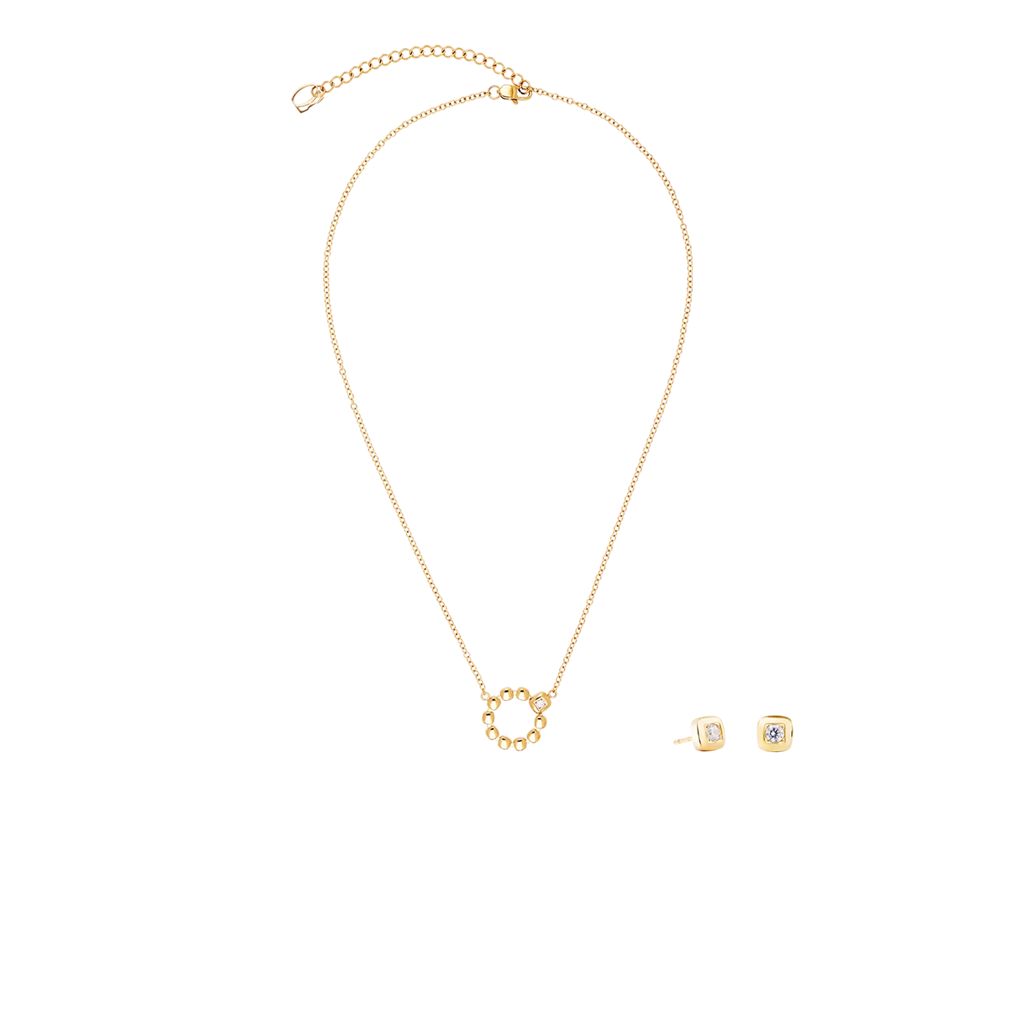 Necklace Small Soft Cube Circle Glow gold - Image 3