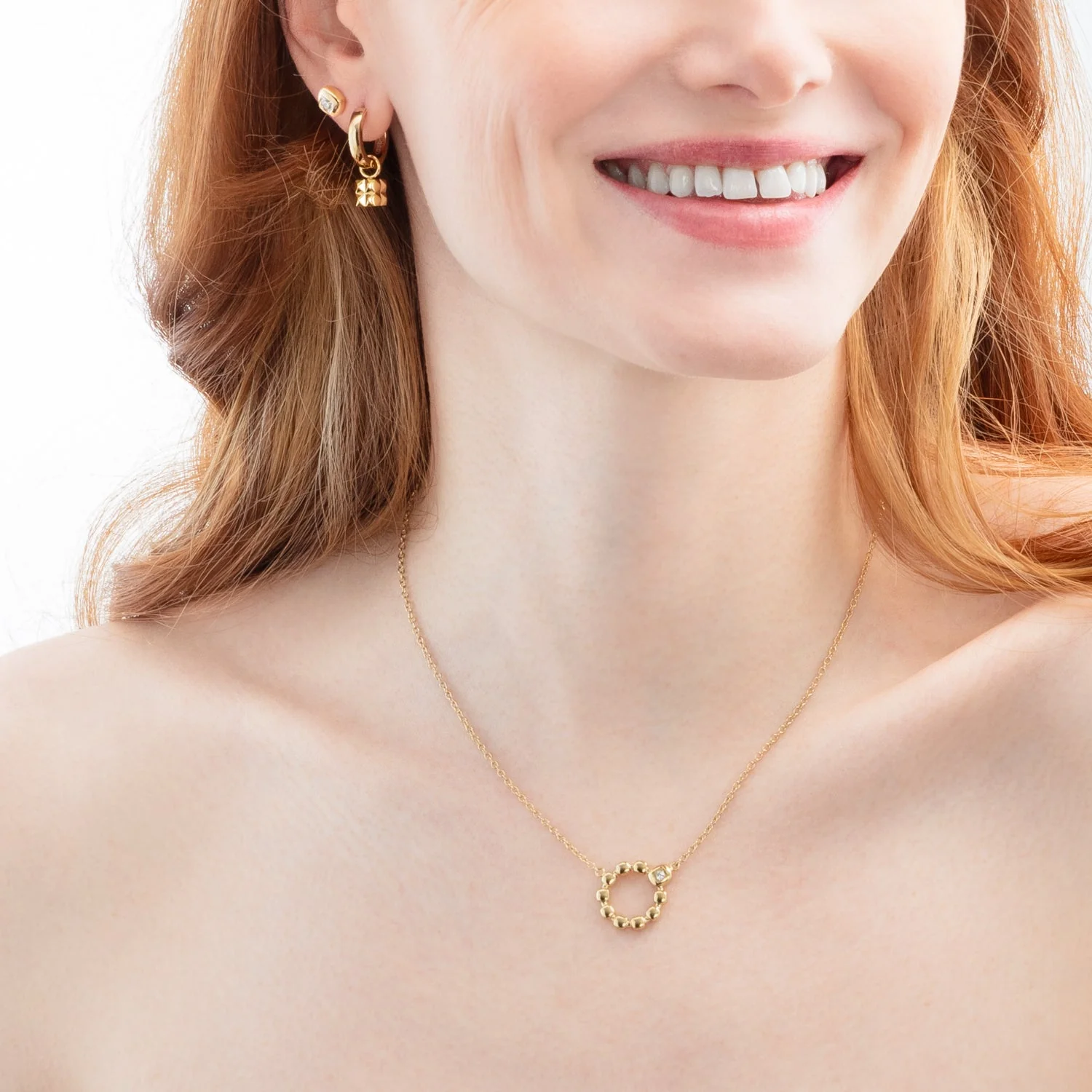 Necklace Small Soft Cube Circle Glow gold - Image 5