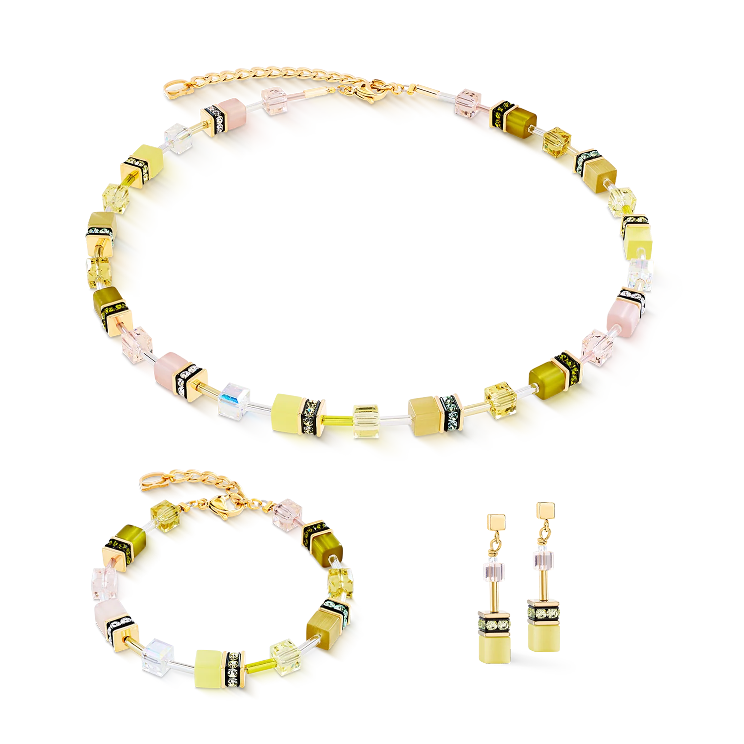 GeoCUBE® Iconic necklace Olive Blossom - Image 3