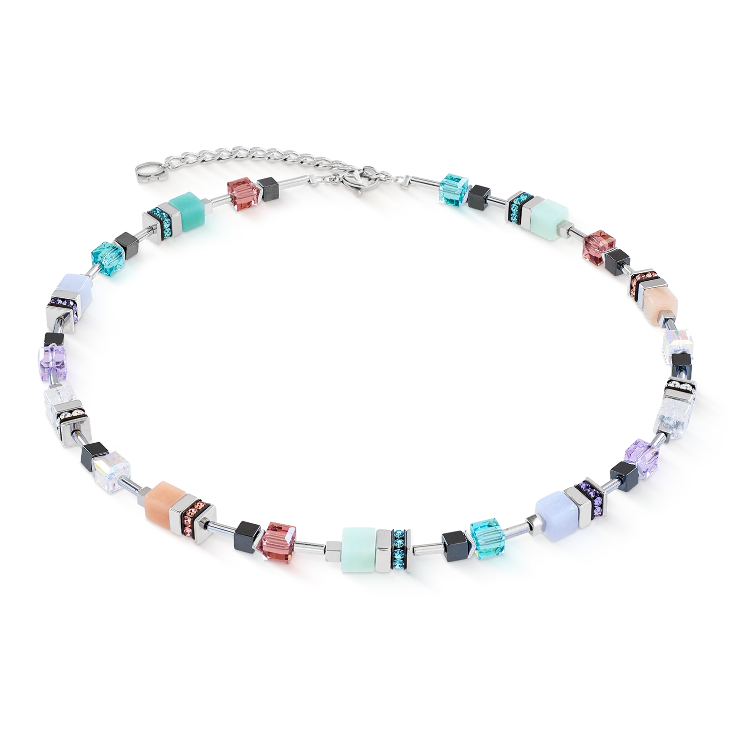 GeoCUBEĀ® Precious Motion necklace Sorbet silver