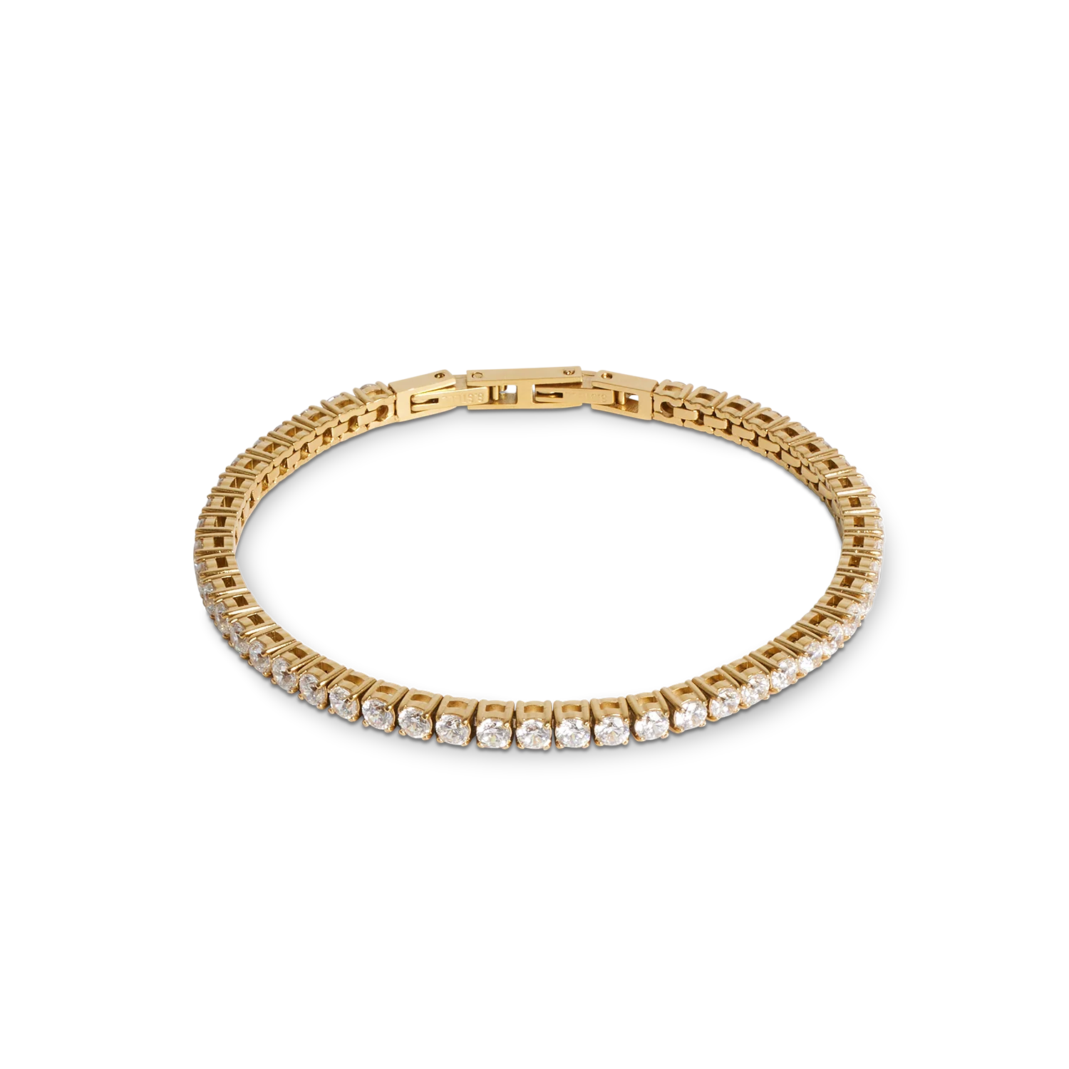 Tennis bracelet gold-crystal