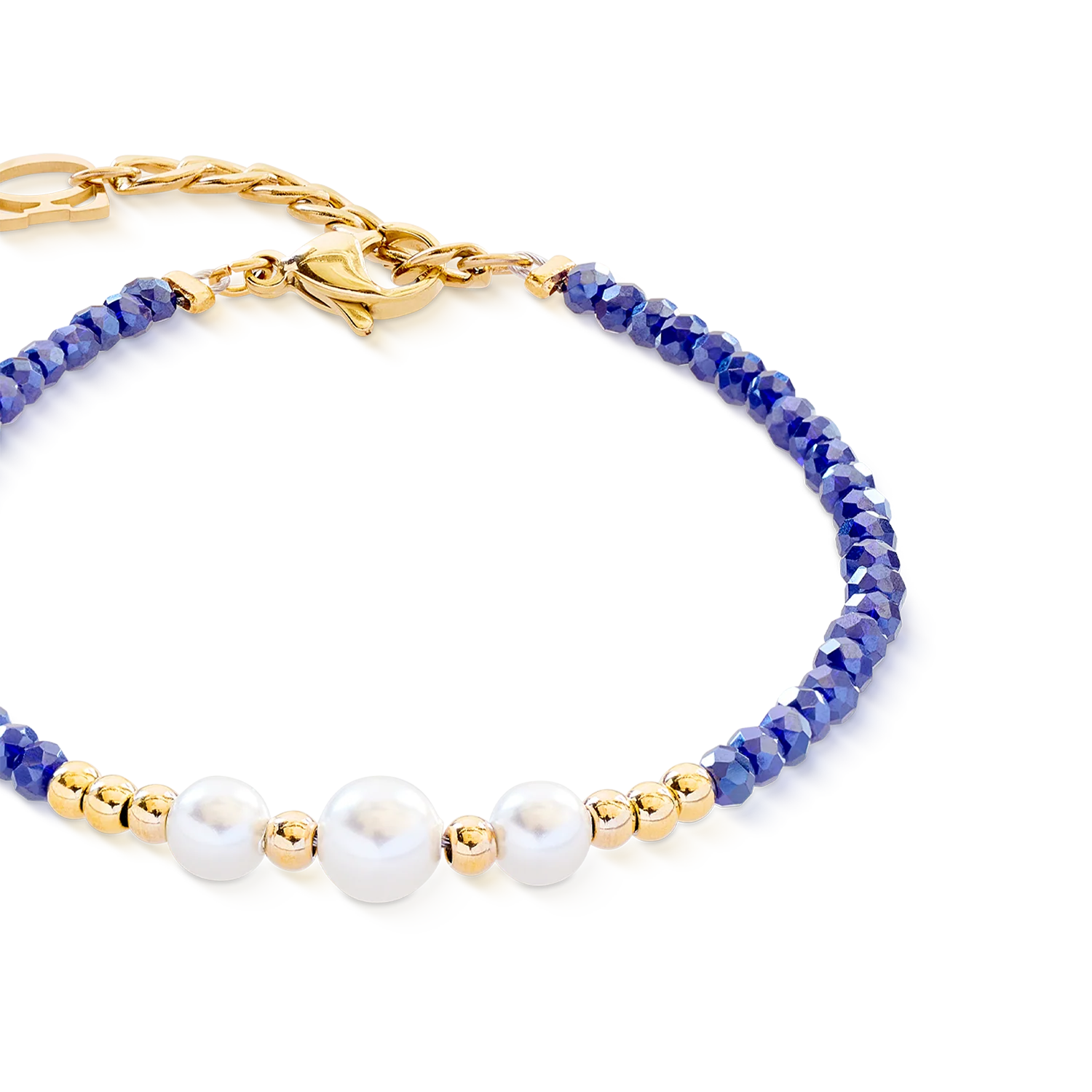 Bracelet Pearl Line gold-blue - Image 2