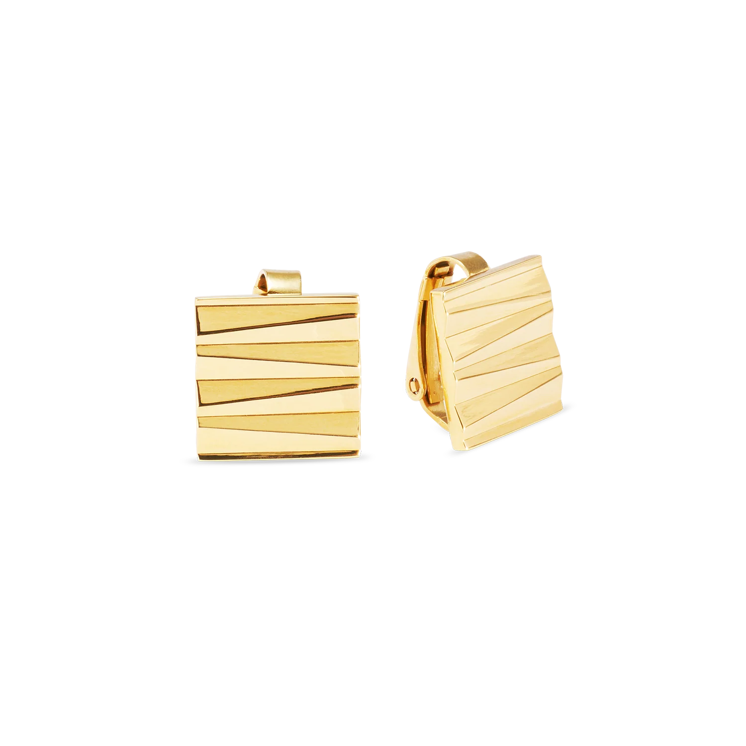 Earclips Square Wave Gold - Image 2