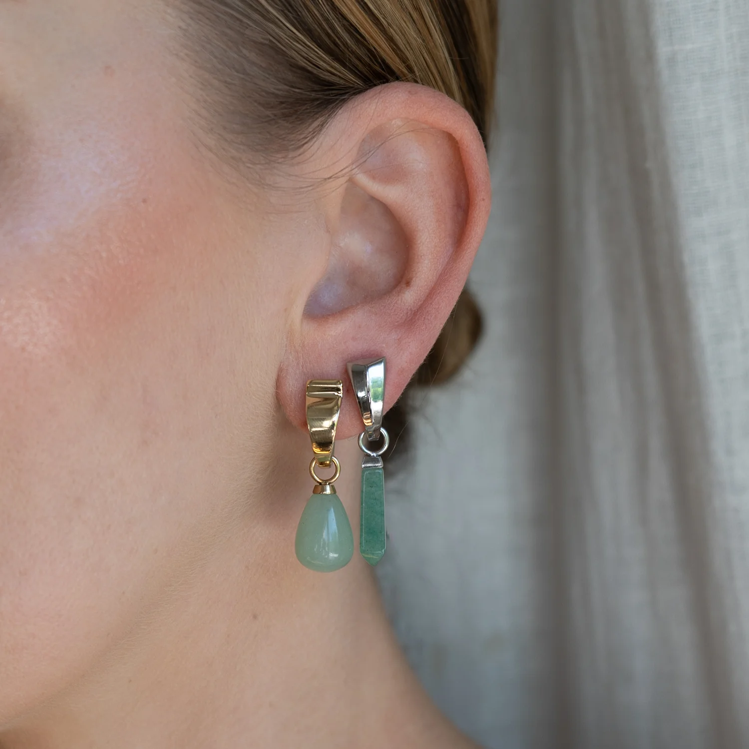 EAR ME UP Creole Tapered Gold - Image 3