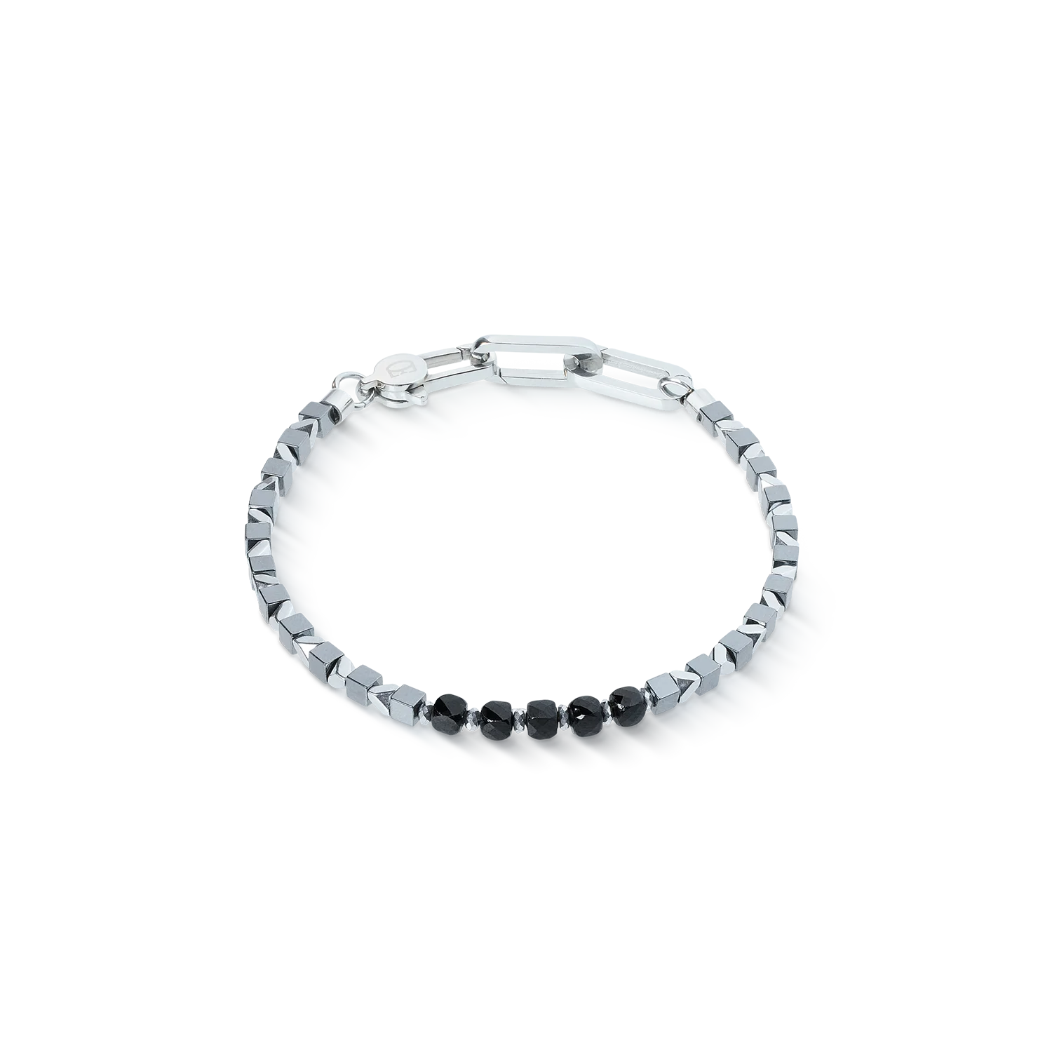 Bracelet Pulse Line Spinel black-silver