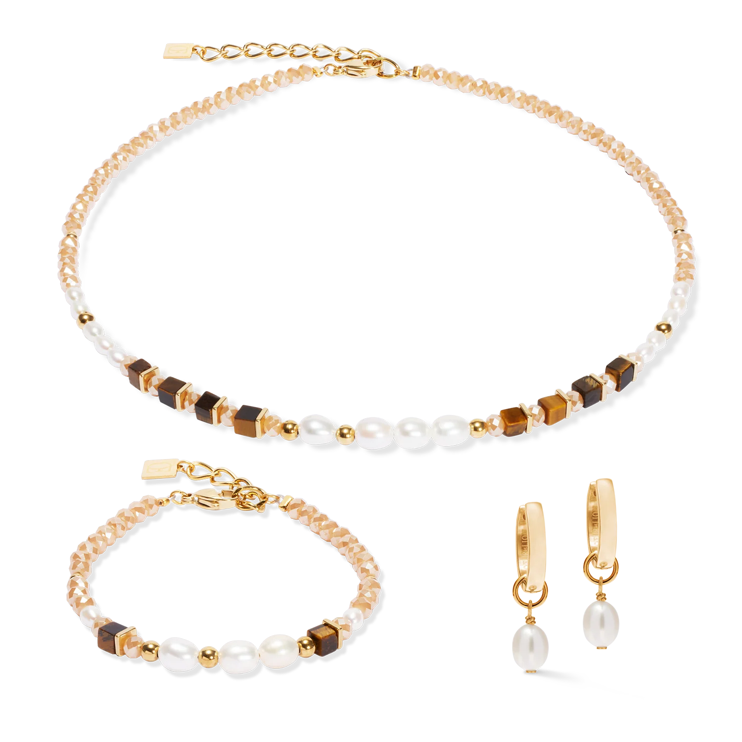 Necklace Cosmic Pearls deep gold - Image 3