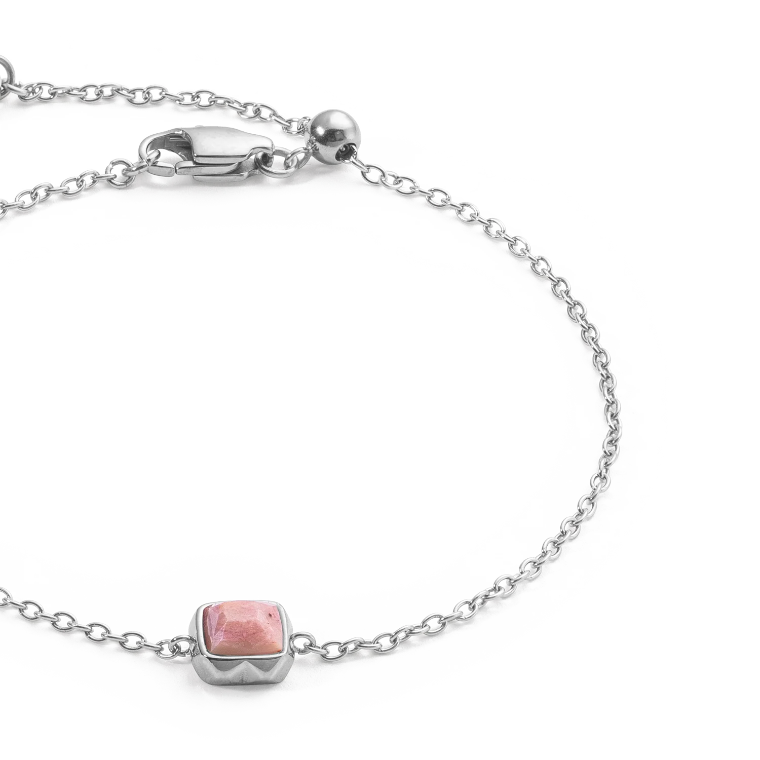 Birthstone July Bracelet Rhodochrosite Silver - Image 2