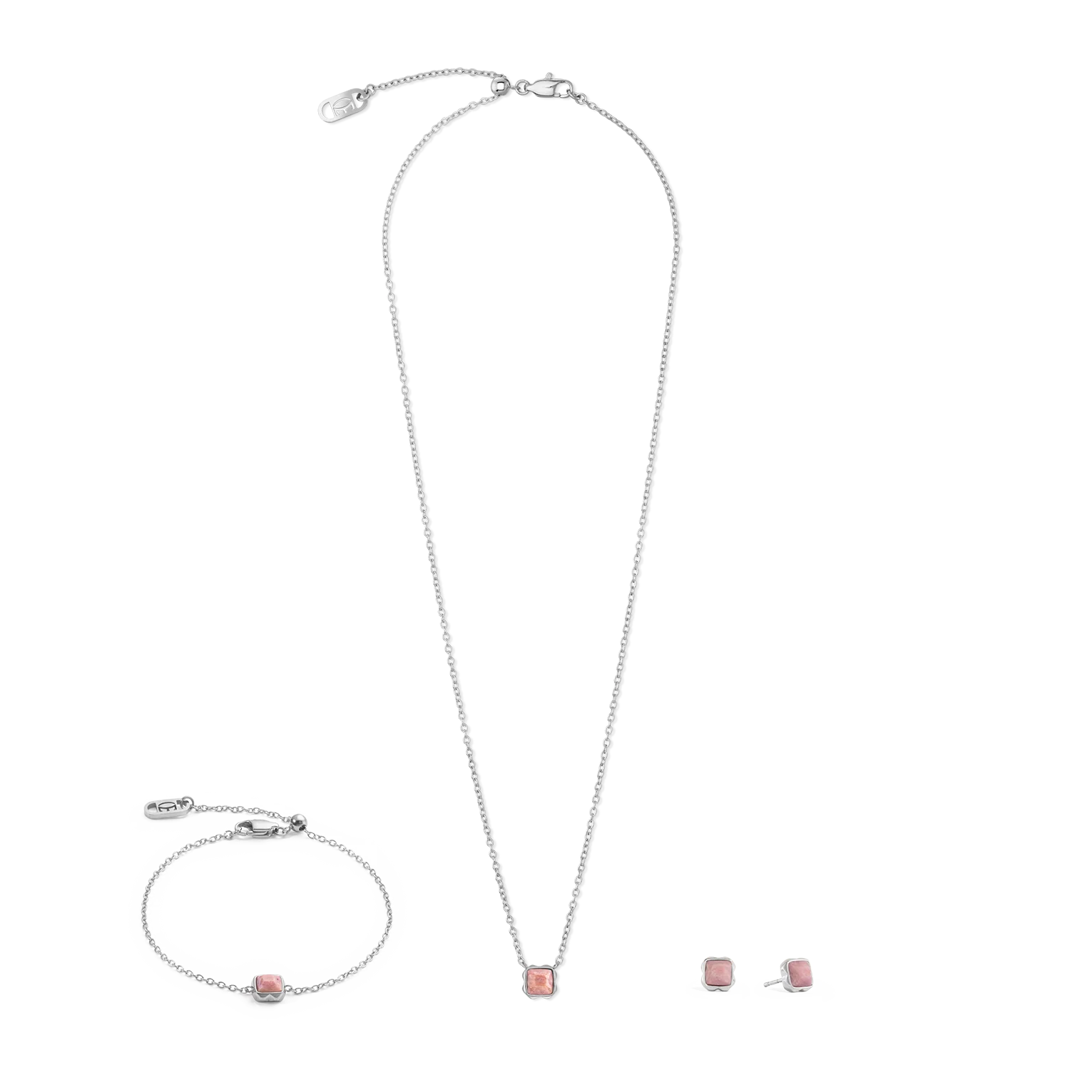 Birthstone July Bracelet Rhodochrosite Silver - Image 3