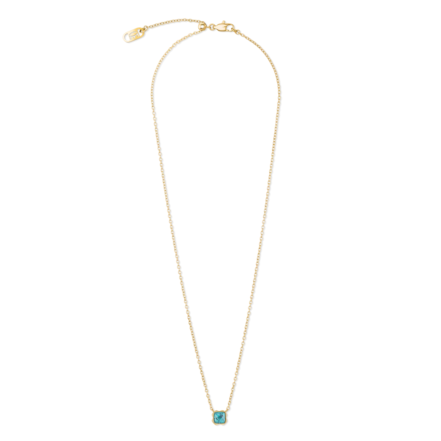 Birthstone December Necklace Turquoise Gold