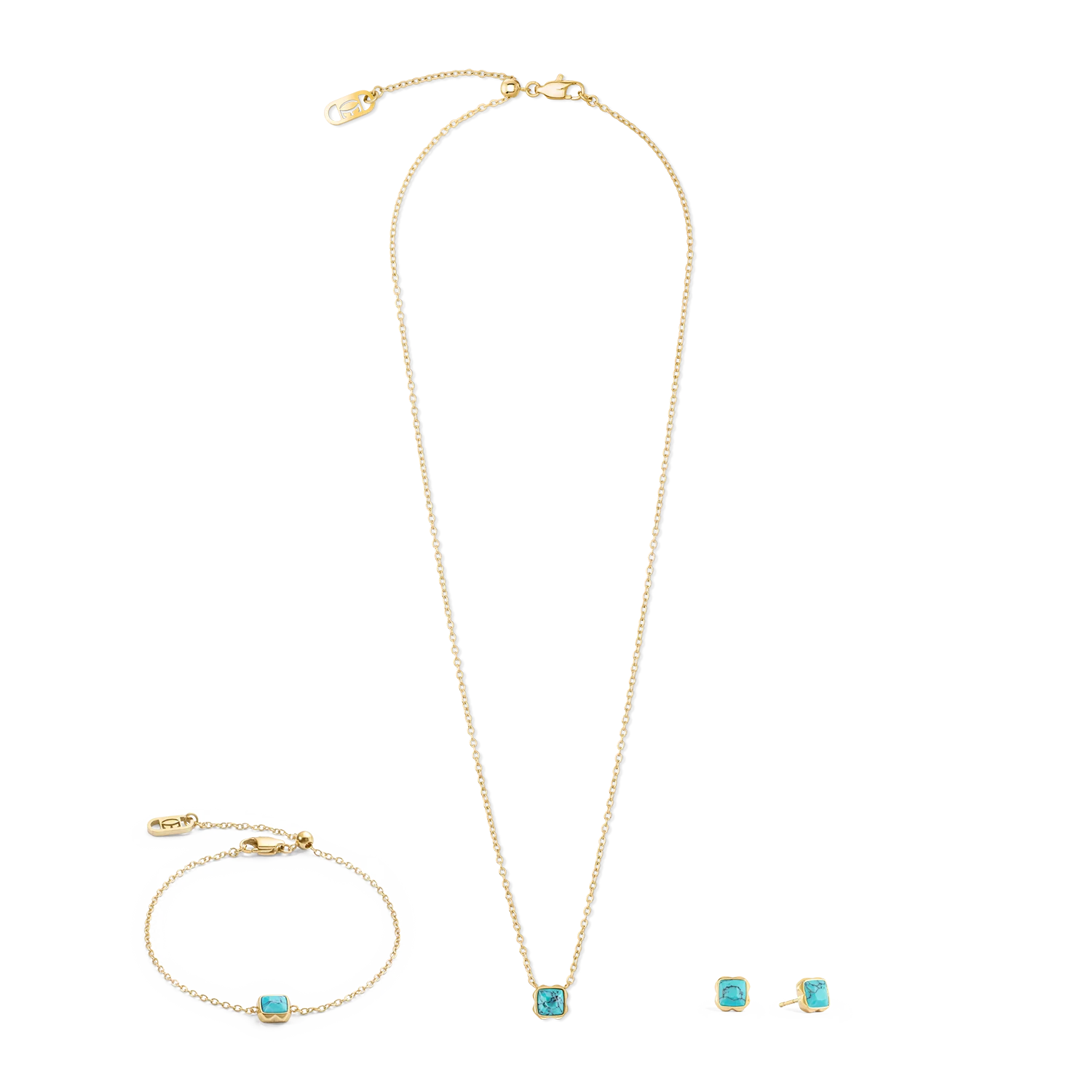 Birthstone December Bracelet Turquoise Gold - Image 3