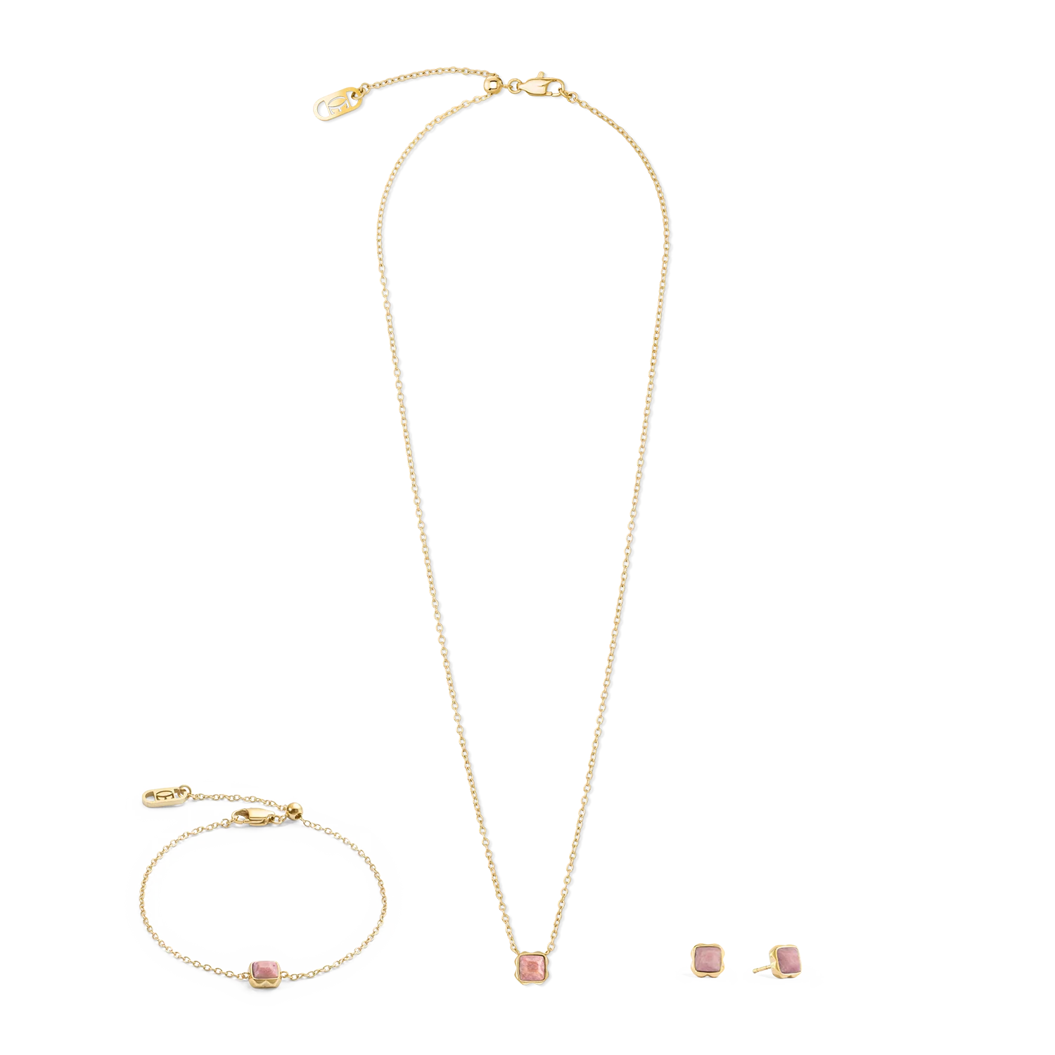 Birthstone July Bracelet Rhodochrosite Gold - Image 3