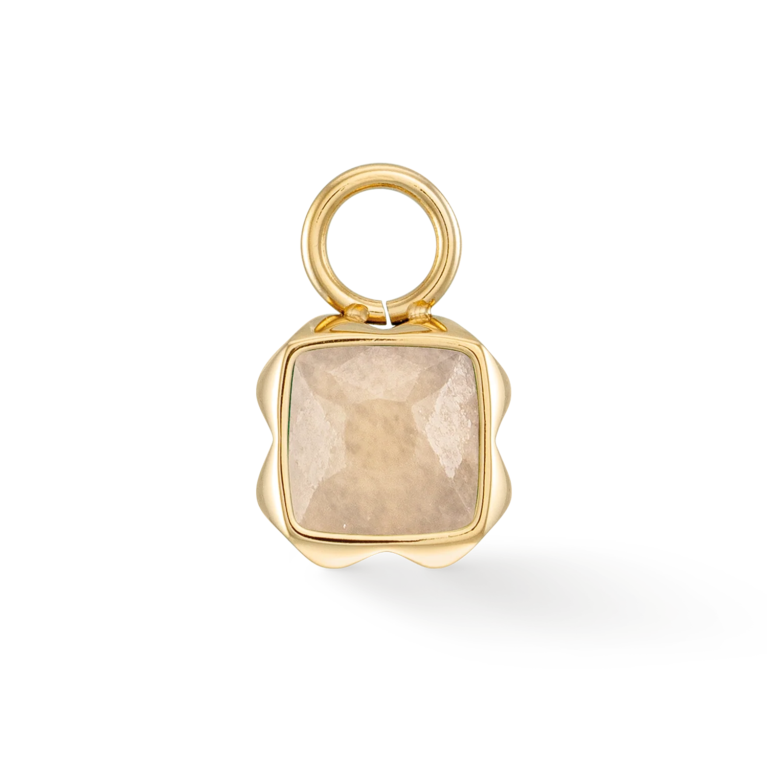 Birthstone June Charm Cream Jade Gold - Image 2