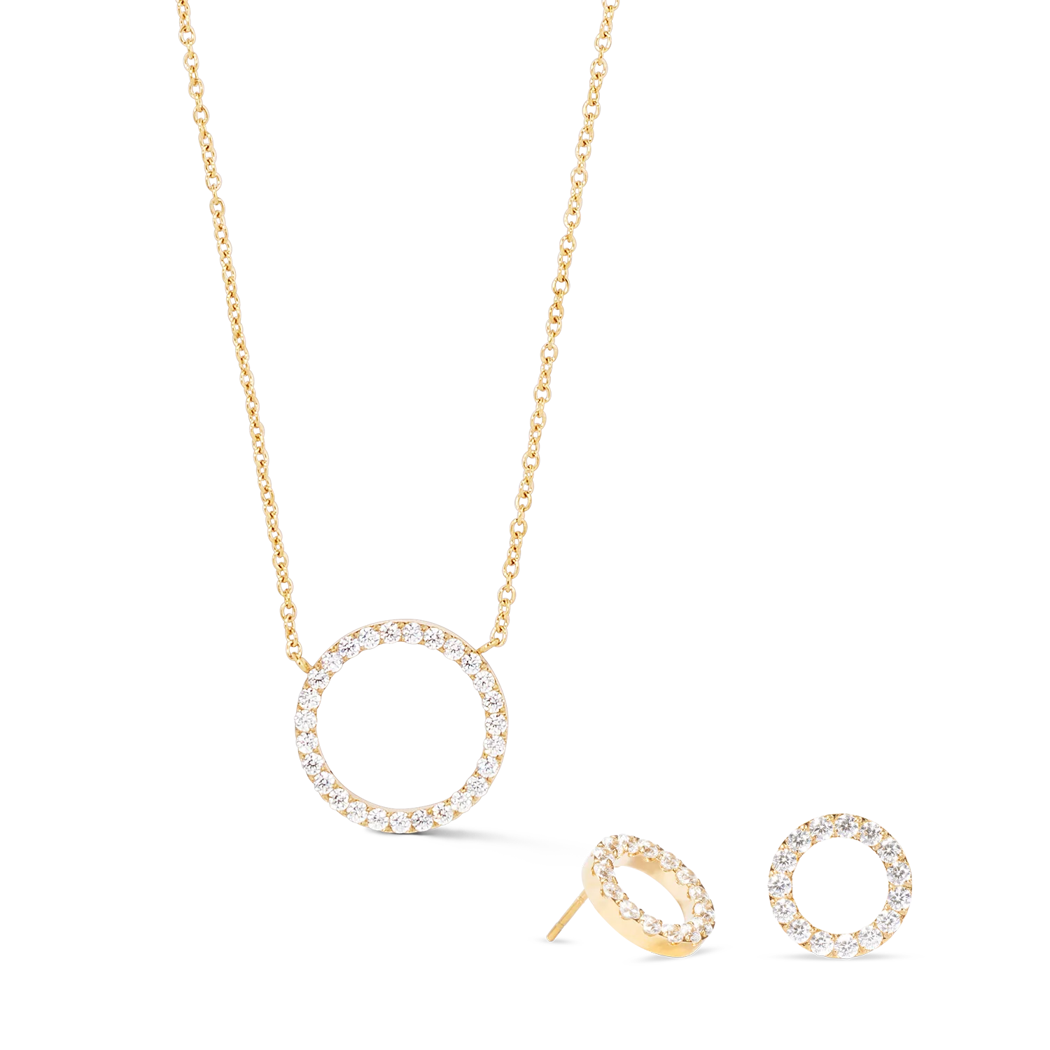 Necklace Sparkling Circle gold-crystal - Image 3
