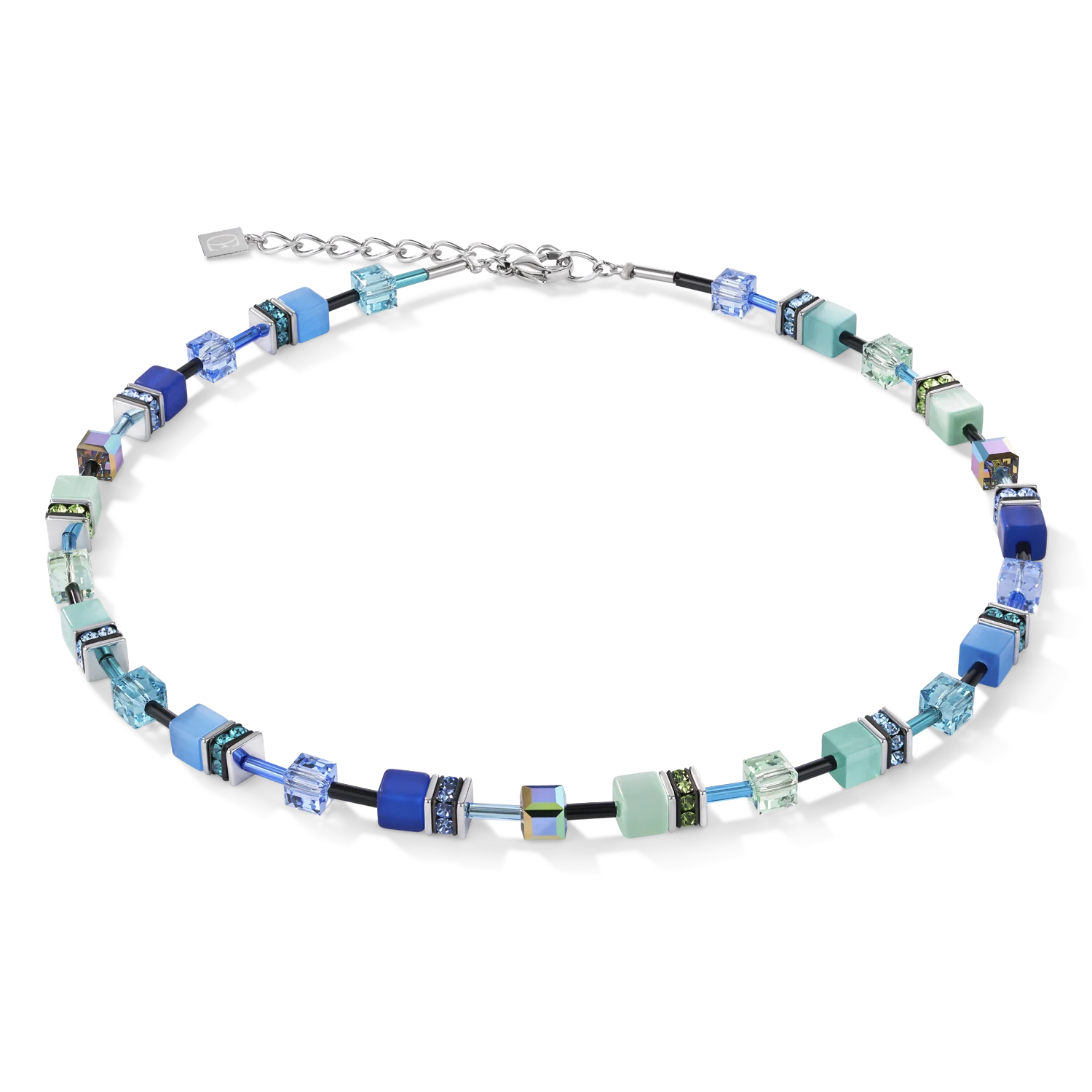 GeoCUBEĀ® Necklace blue-green