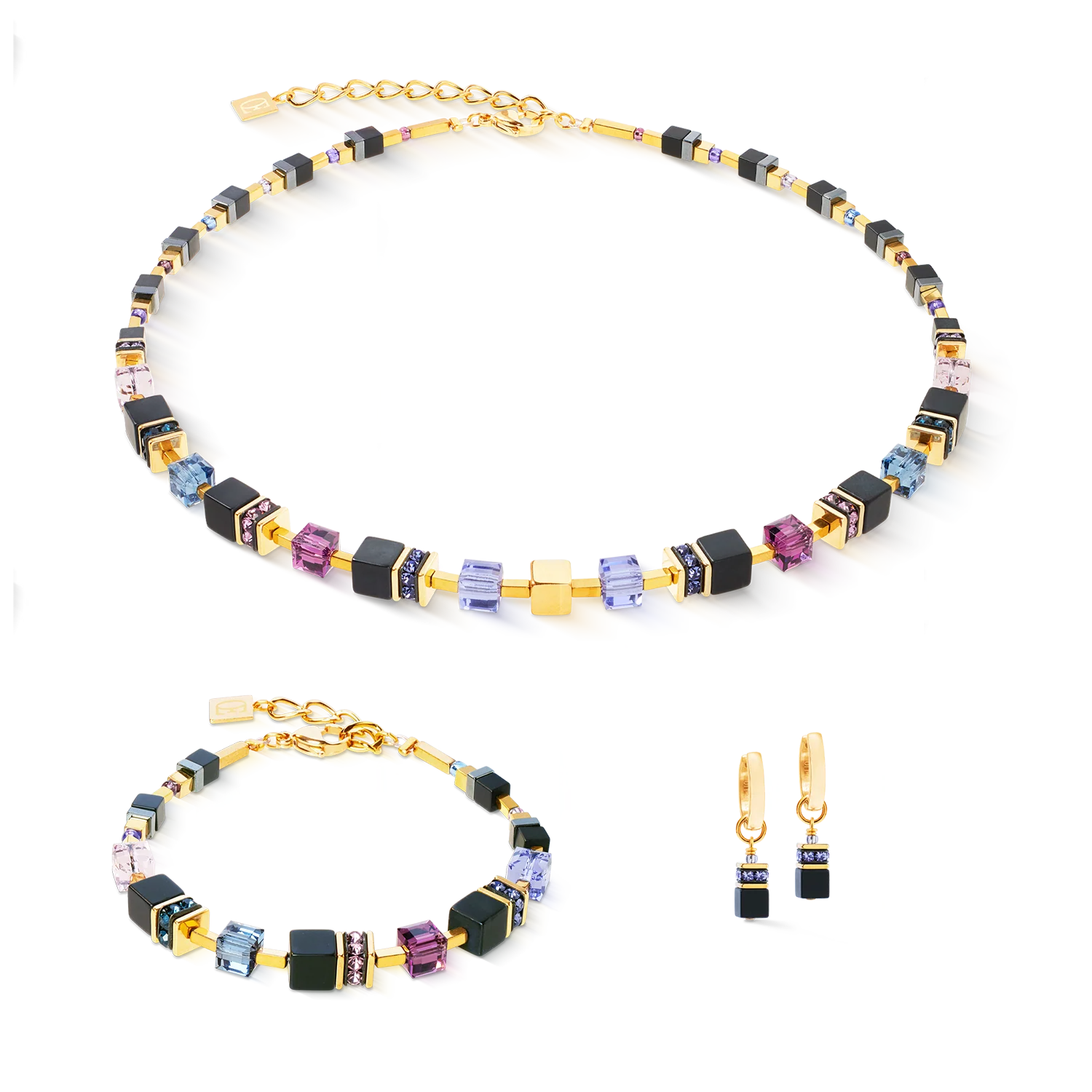 GeoCUBEĀ® Precious Classic Hoop Blue Moon gold - Image 3