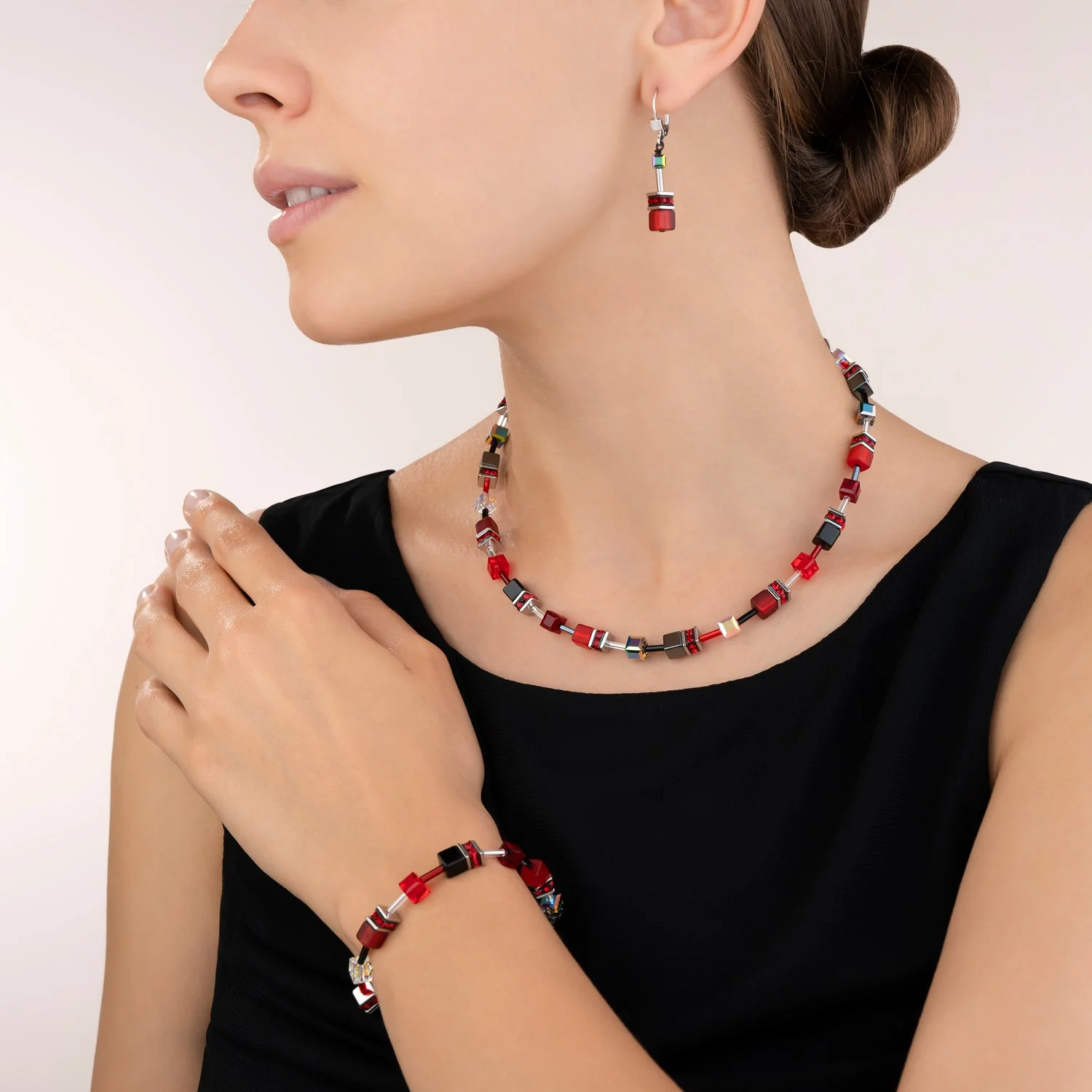 GeoCUBEĀ® Necklace red-haematite - Image 4