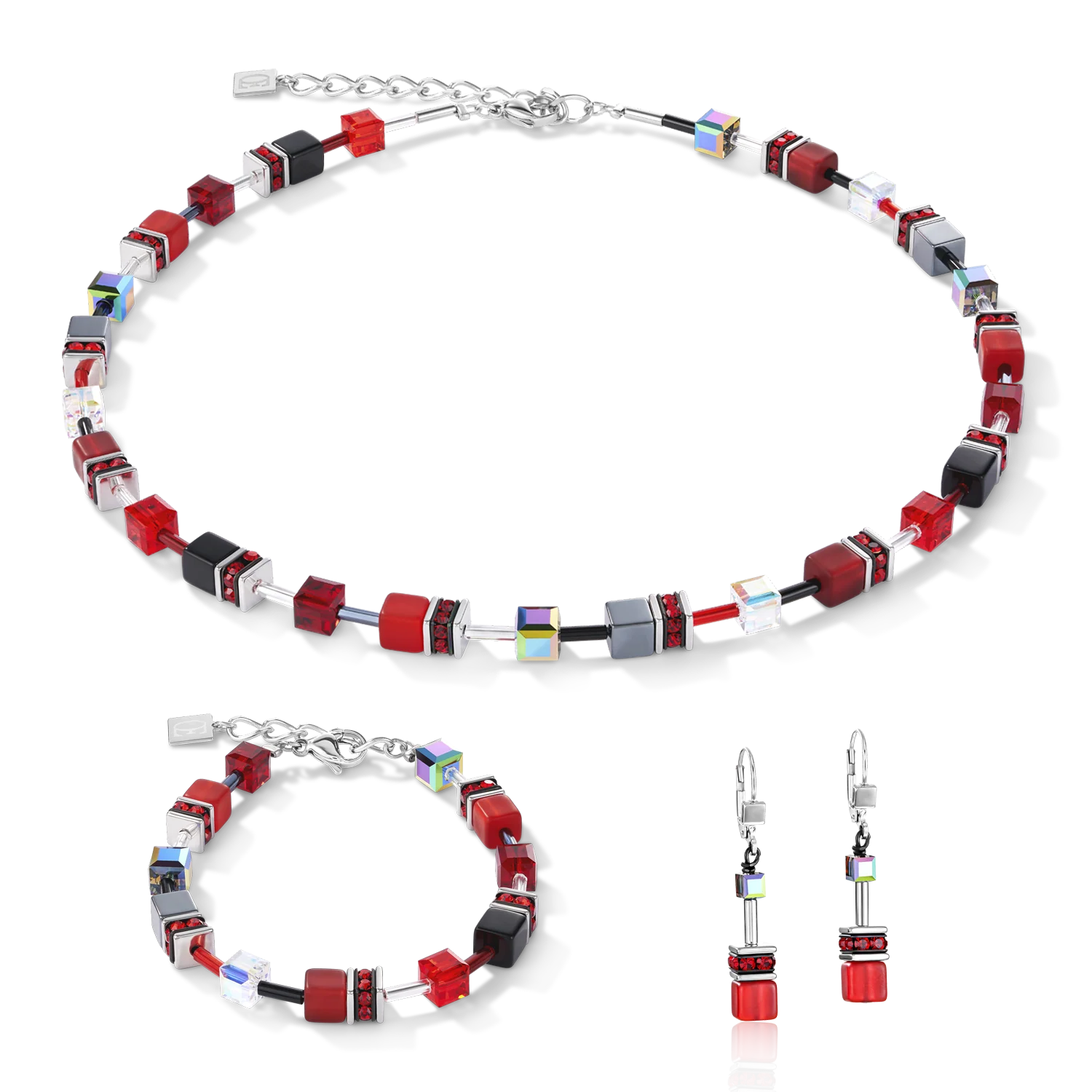 GeoCUBE® Bracelet red-haematite - Image 3