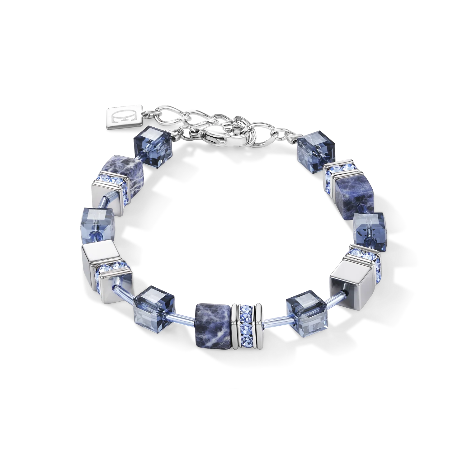 GeoCUBE® Bracelet  sodalite & haematite blue