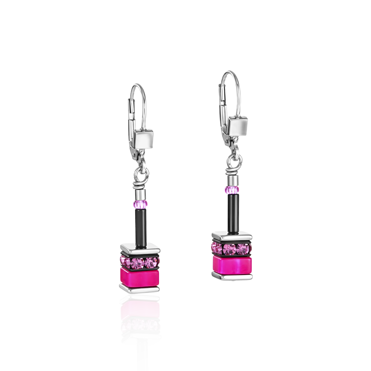 GeoCUBEĀ® Earrings classic polaris & rhinestone multicolour