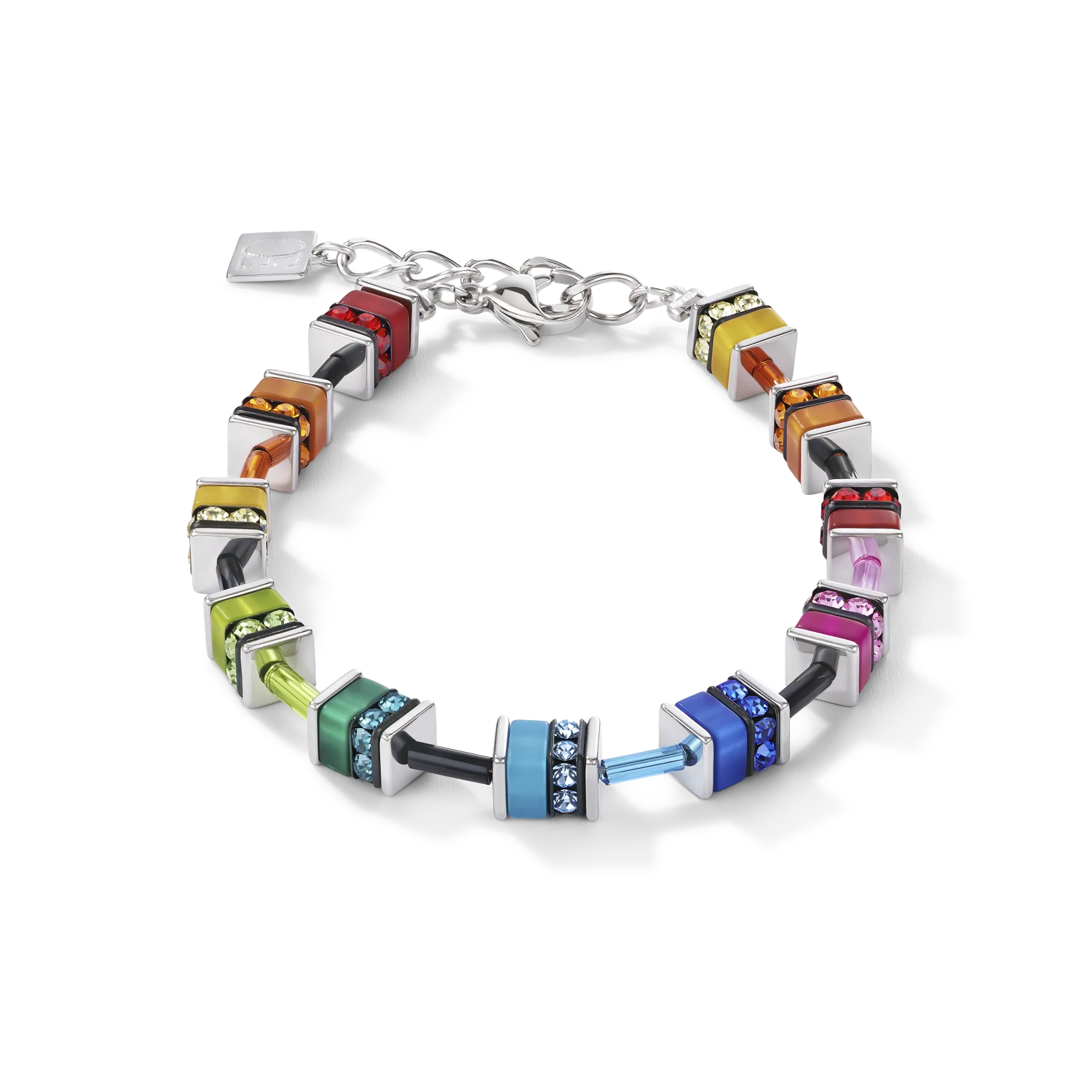 GeoCUBEĀ® Bracelet classic polaris & rhinestone multicolour